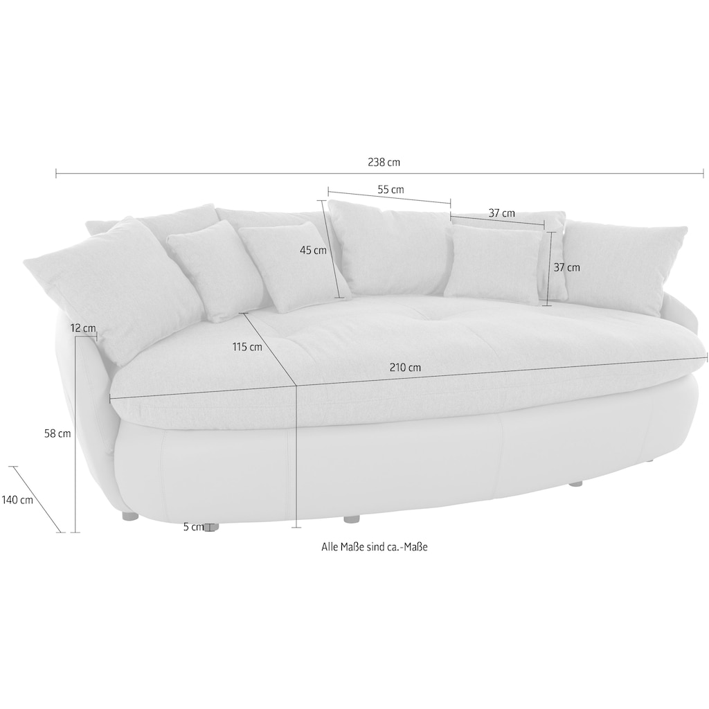 INOSIGN Big-Sofa »Amaru«, grosszügiges, gemütliches Megasofa XXL