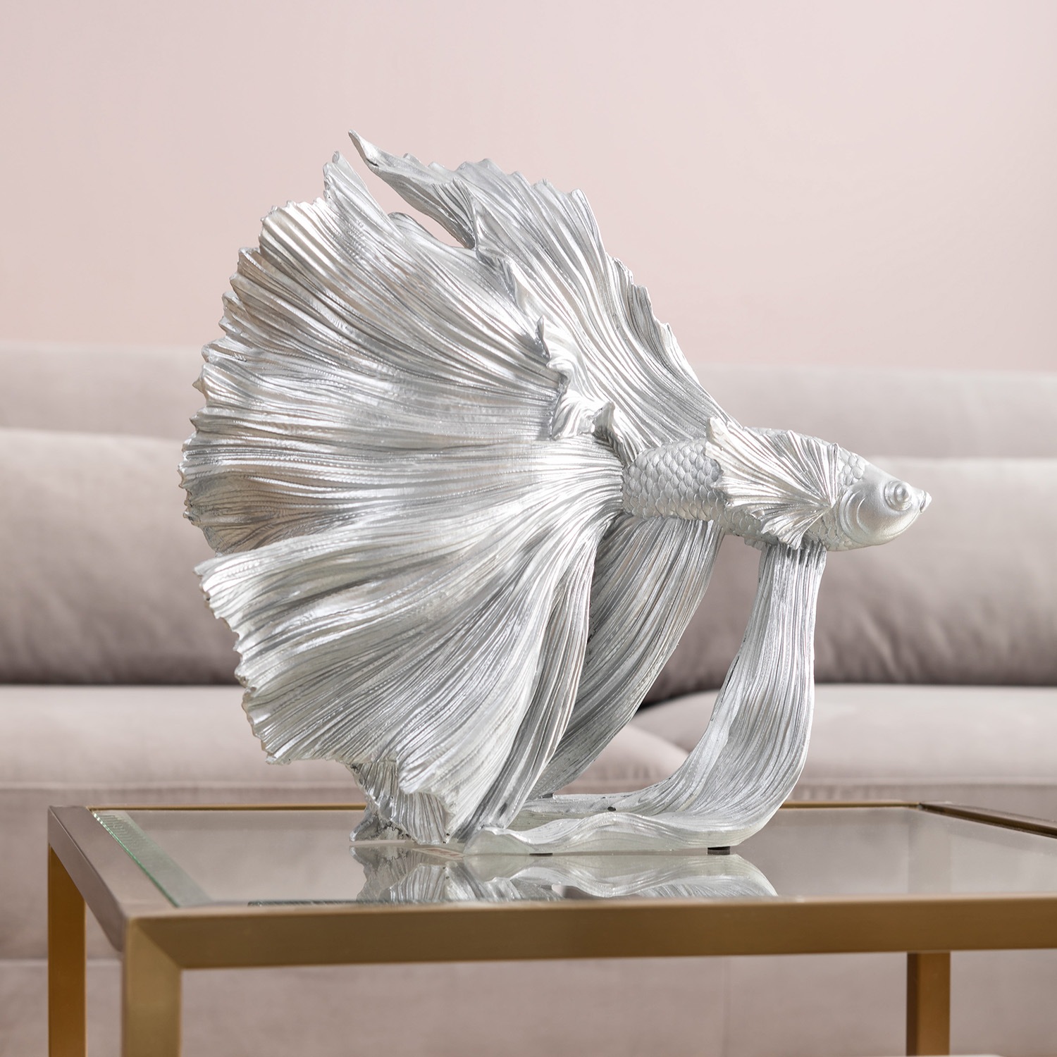 Kare Design Dekofigur »Betta Fish Silber Klein«