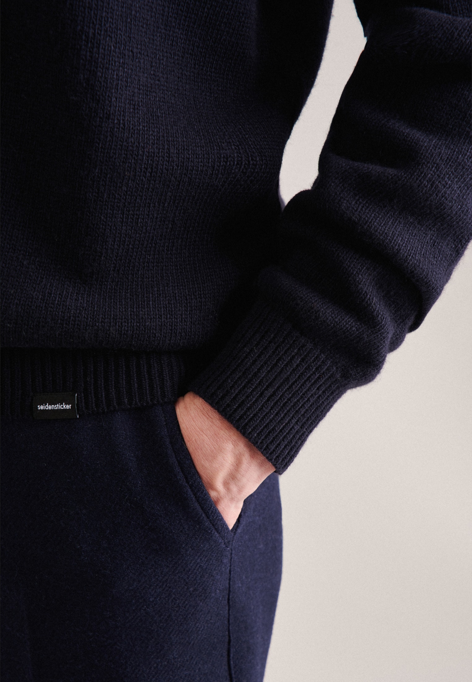 seidensticker Strickpullover »Regular«, Langarm Rundhals Uni