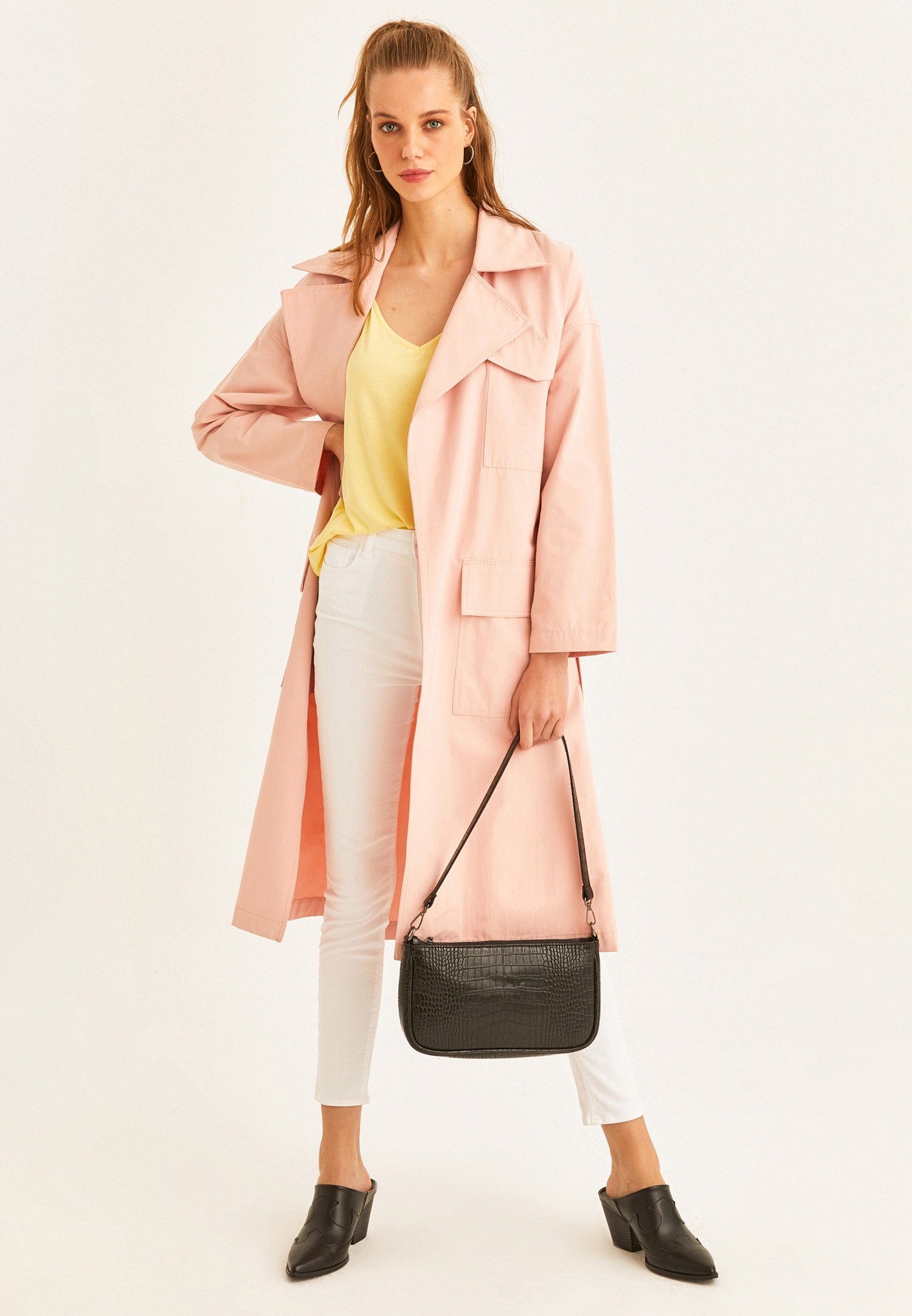 OXXO Langjacke, mit Bindegürtel