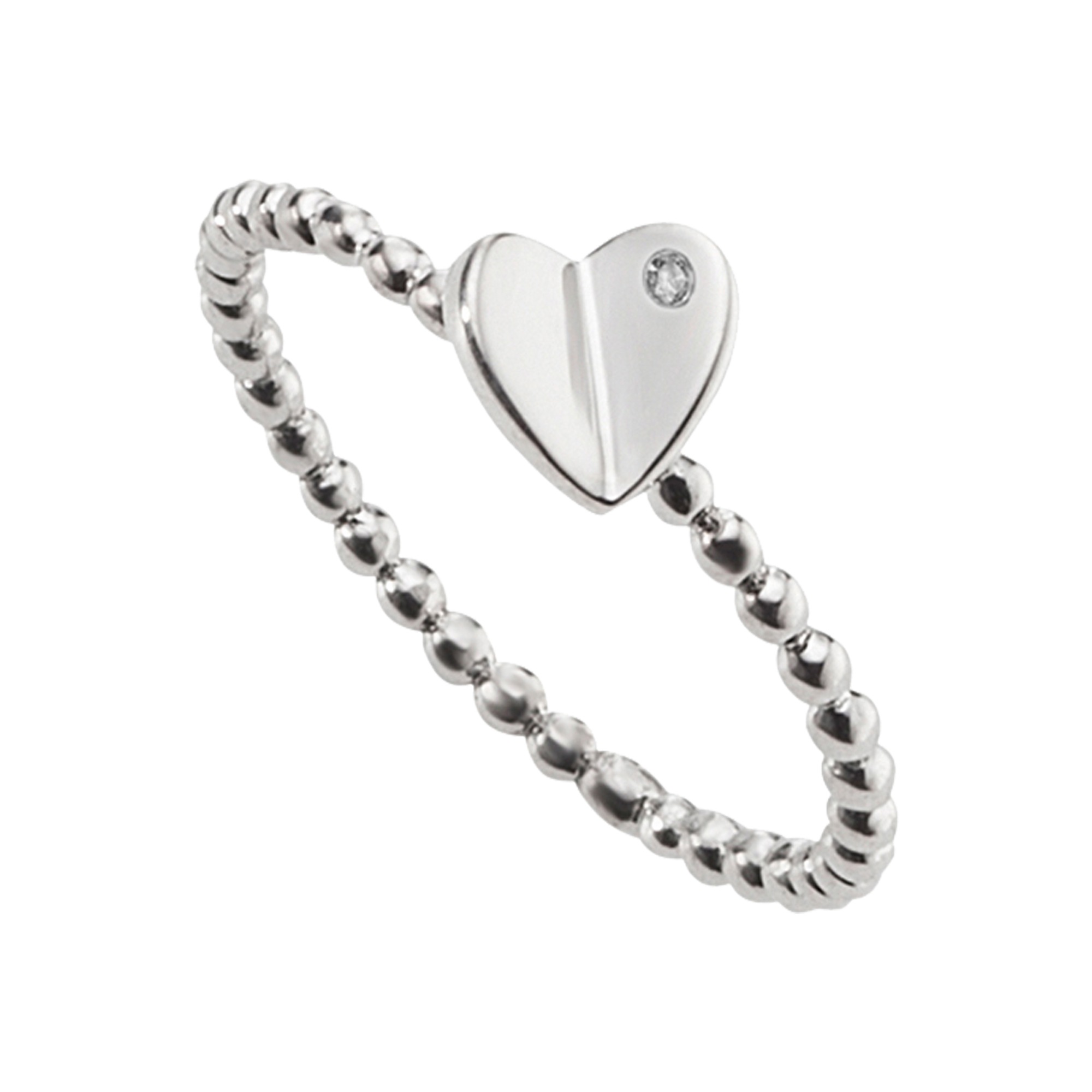 CAÏ Fingerring »925/- Sterling Silber heart Zirkonia«, Ring