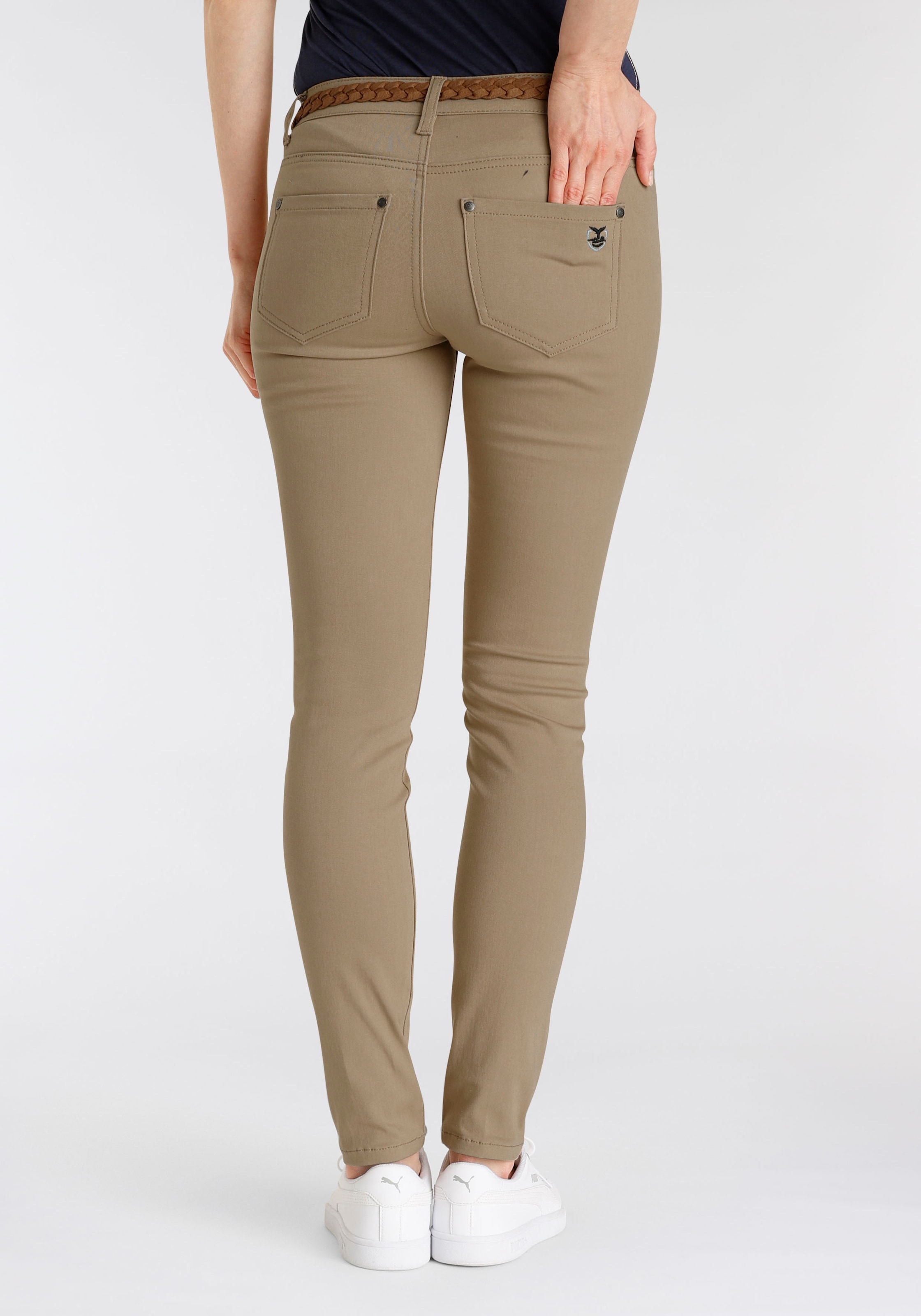 DELMAO Slim-fit-Jeans, (Set, 2 Flechtgürtel bei ---NEUE mit Gürtel), mit modischem tlg., OTTO MARKE