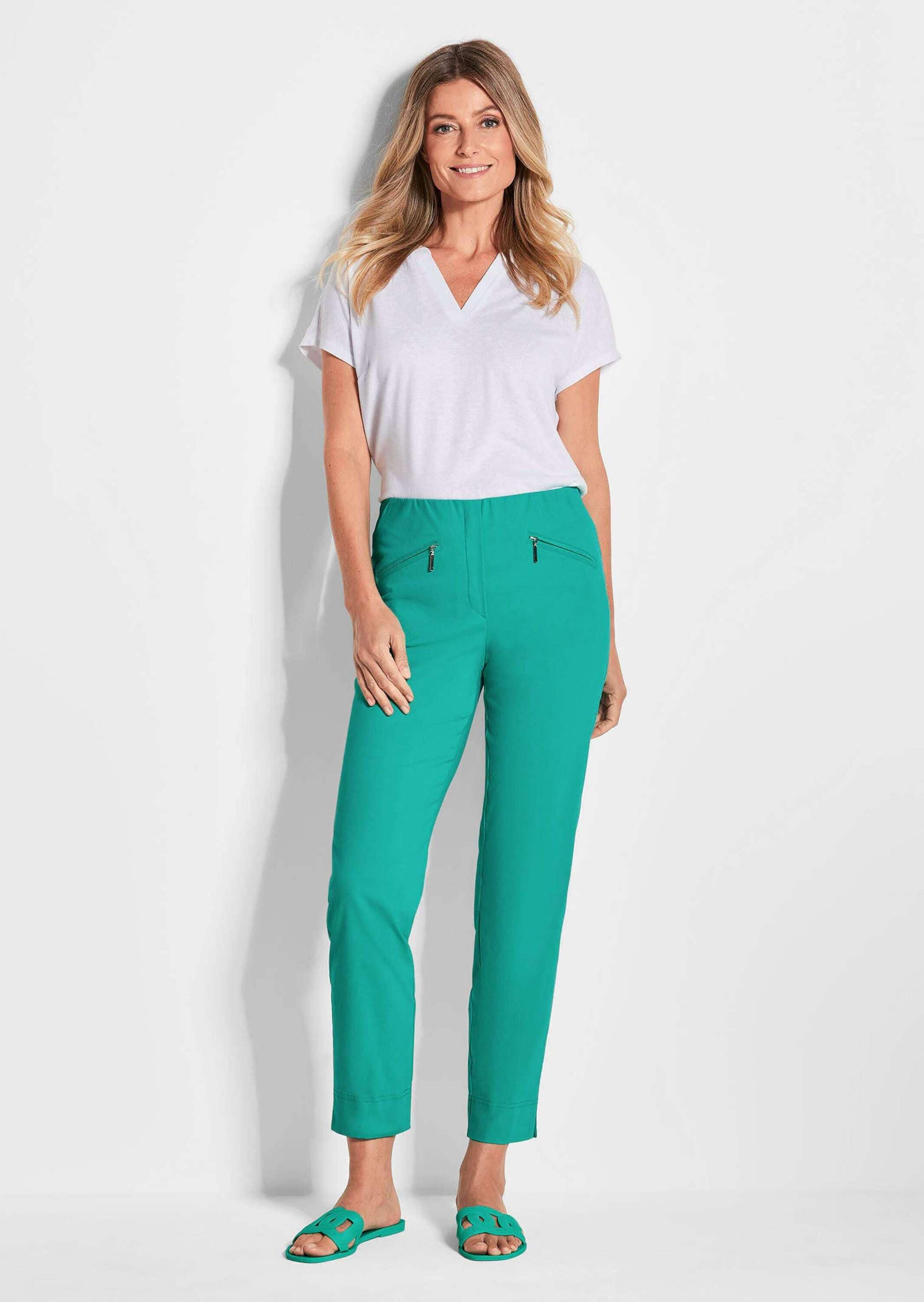 GOLDNER 7/8-Hose »Kurzgröße Stretchhose LOUISA, dehnbar & mit Taschen«