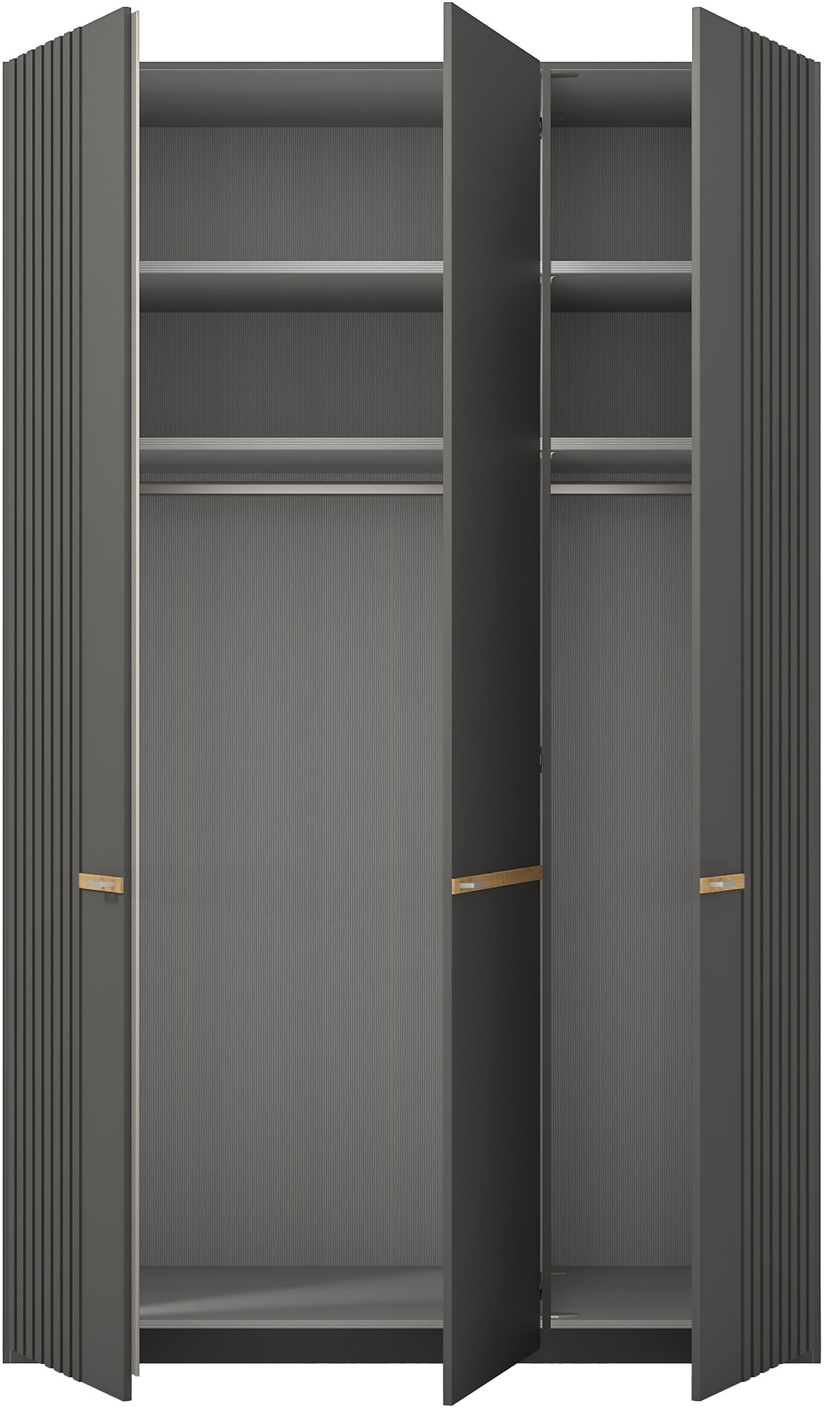 Musterring Kleiderschrank »Isabelle« Lamellen in Korpusfarbe, Griffe in silber, versch. Größen und Farben