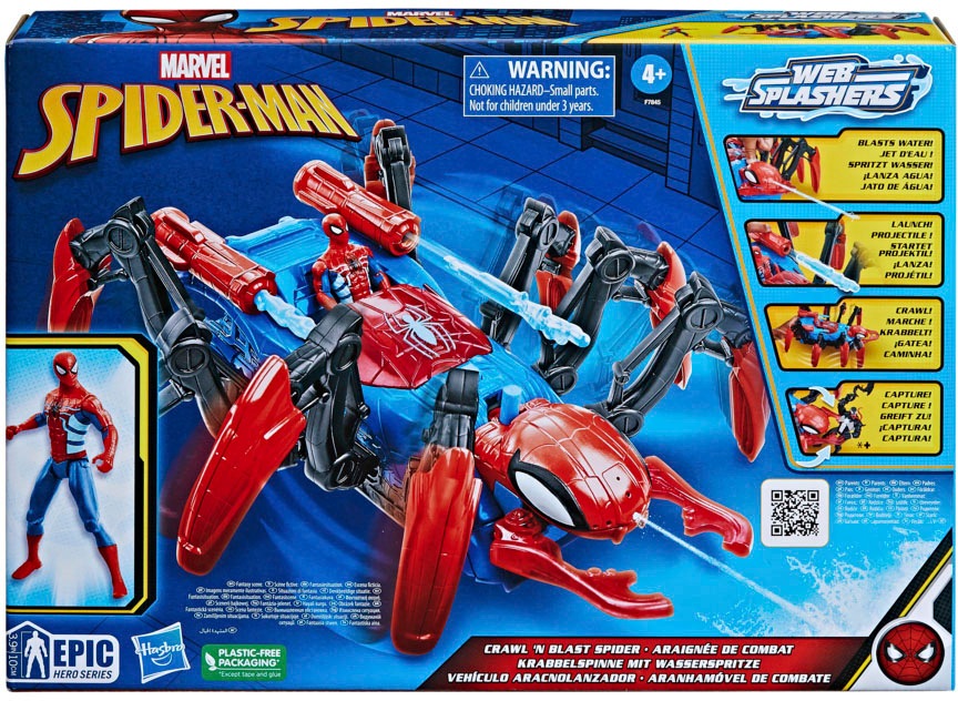 Hasbro Actionfigur »Marvel Spider-Man Krabbelspinne mit Wasserspritze«