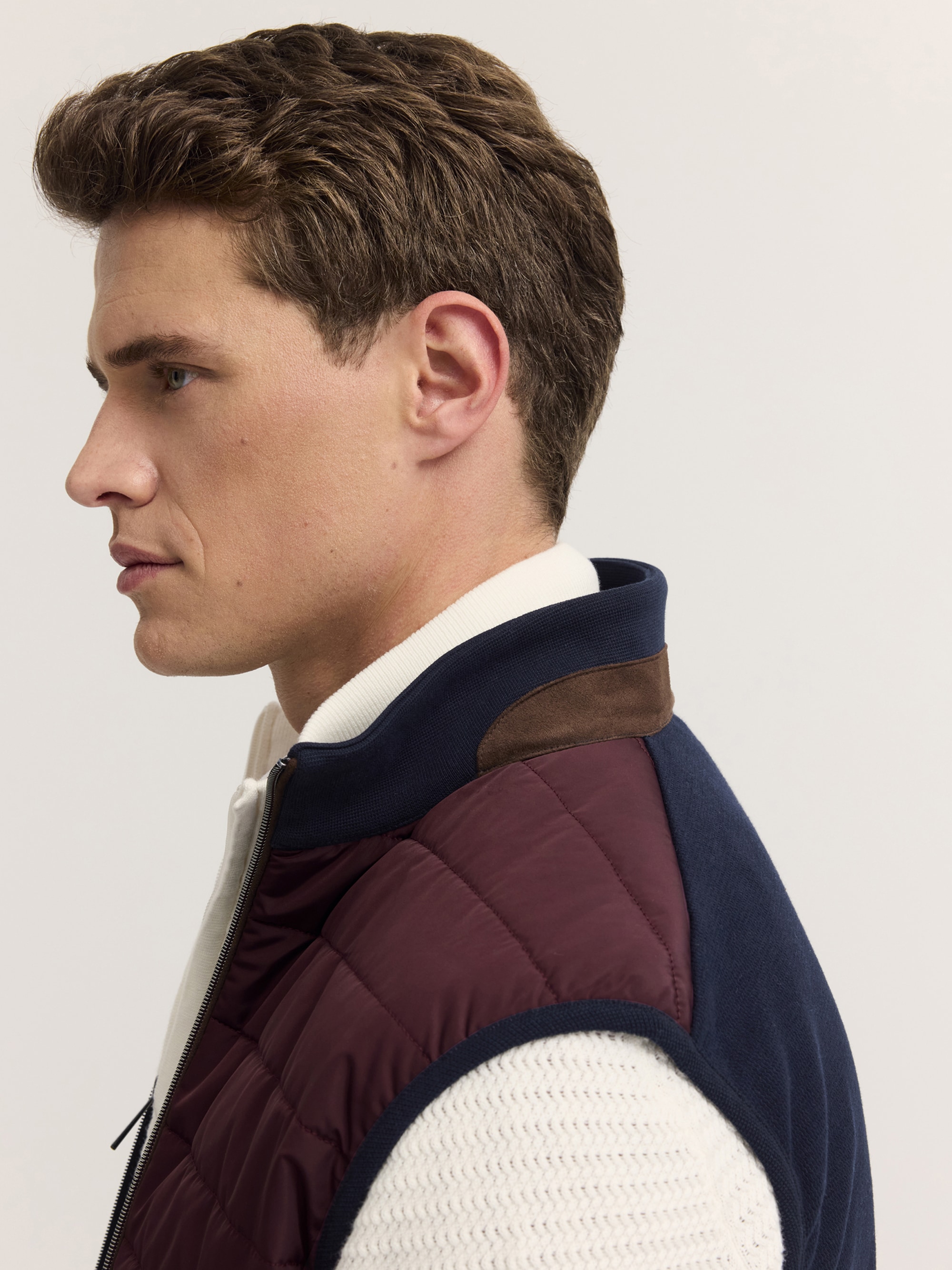 bugatti Strickweste »Regular Fit« Regular Fit Steppweste Baumwollmix