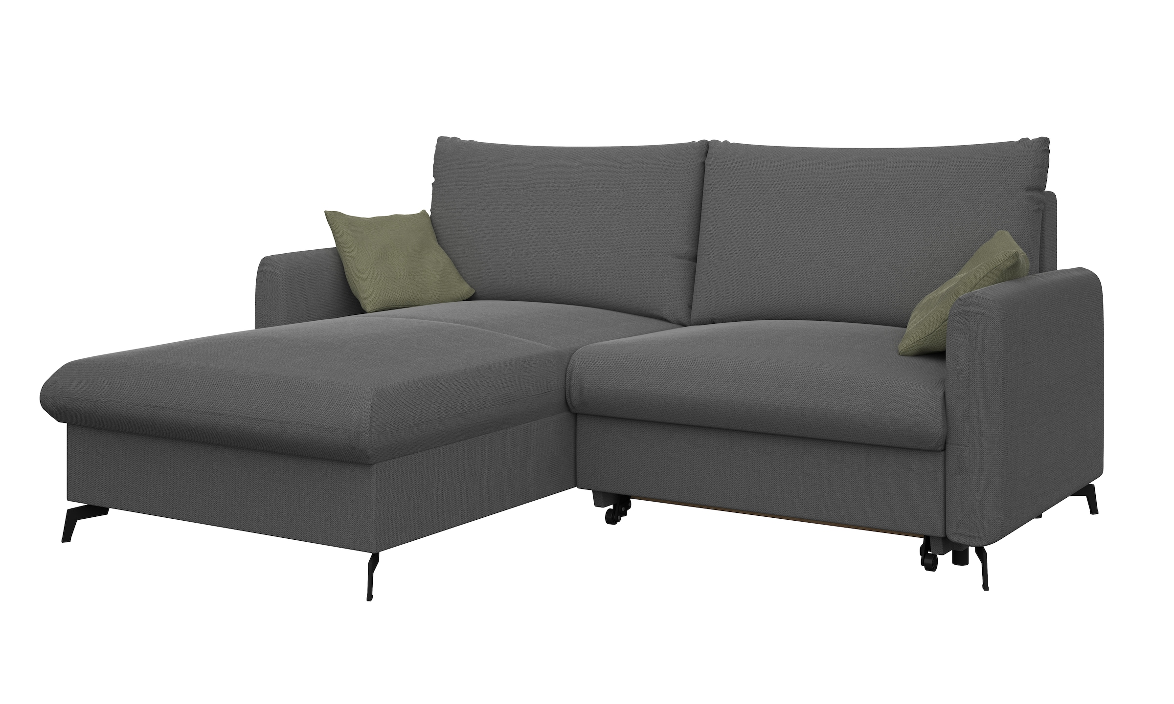 INOSIGN Ecksofa »Leilani«, Recamiere beidseitig montierbar, mit Bettfunktion und Bettkasten