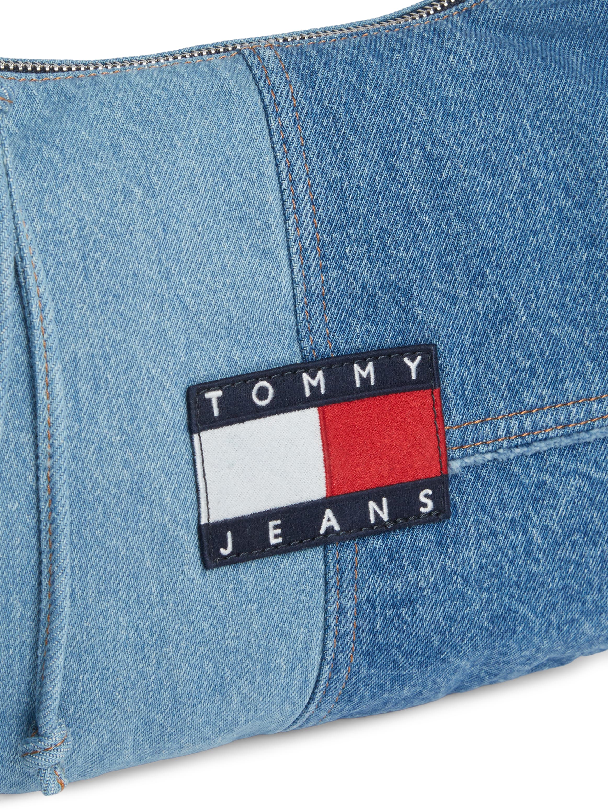 Tommy Jeans Schultertasche »TJW DENIM PATCHWORK SHOULDER BAG« Damen Schultertasche, Umhängetasche, Cross-Body Bag im Jeans-Look