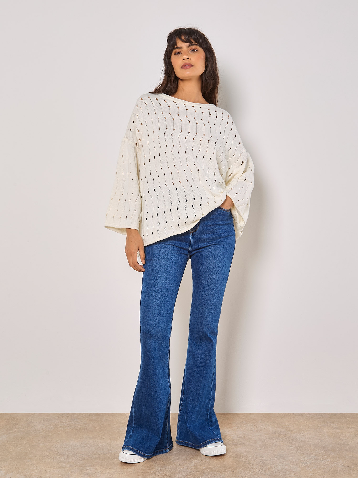 Apricot Strickpullover »Pullover« mit Glockenärmeln