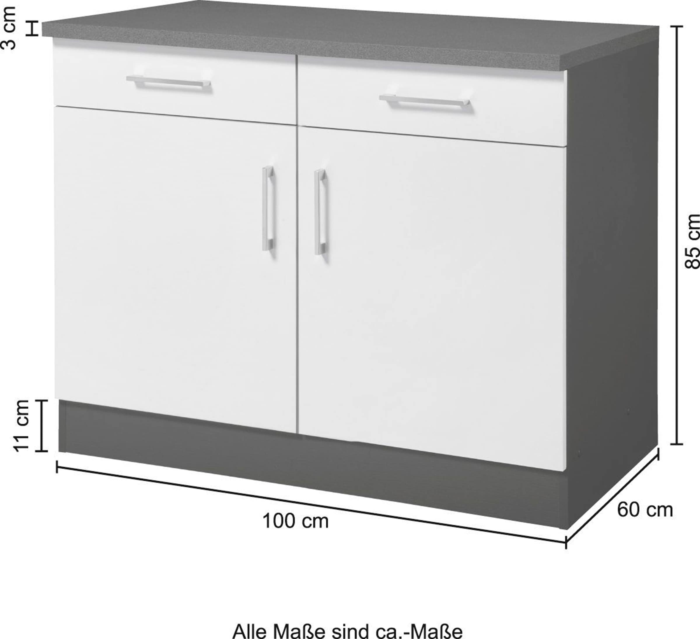 KOCHSTATION Unterschrank »KS-Paris«, Breite 100 cm