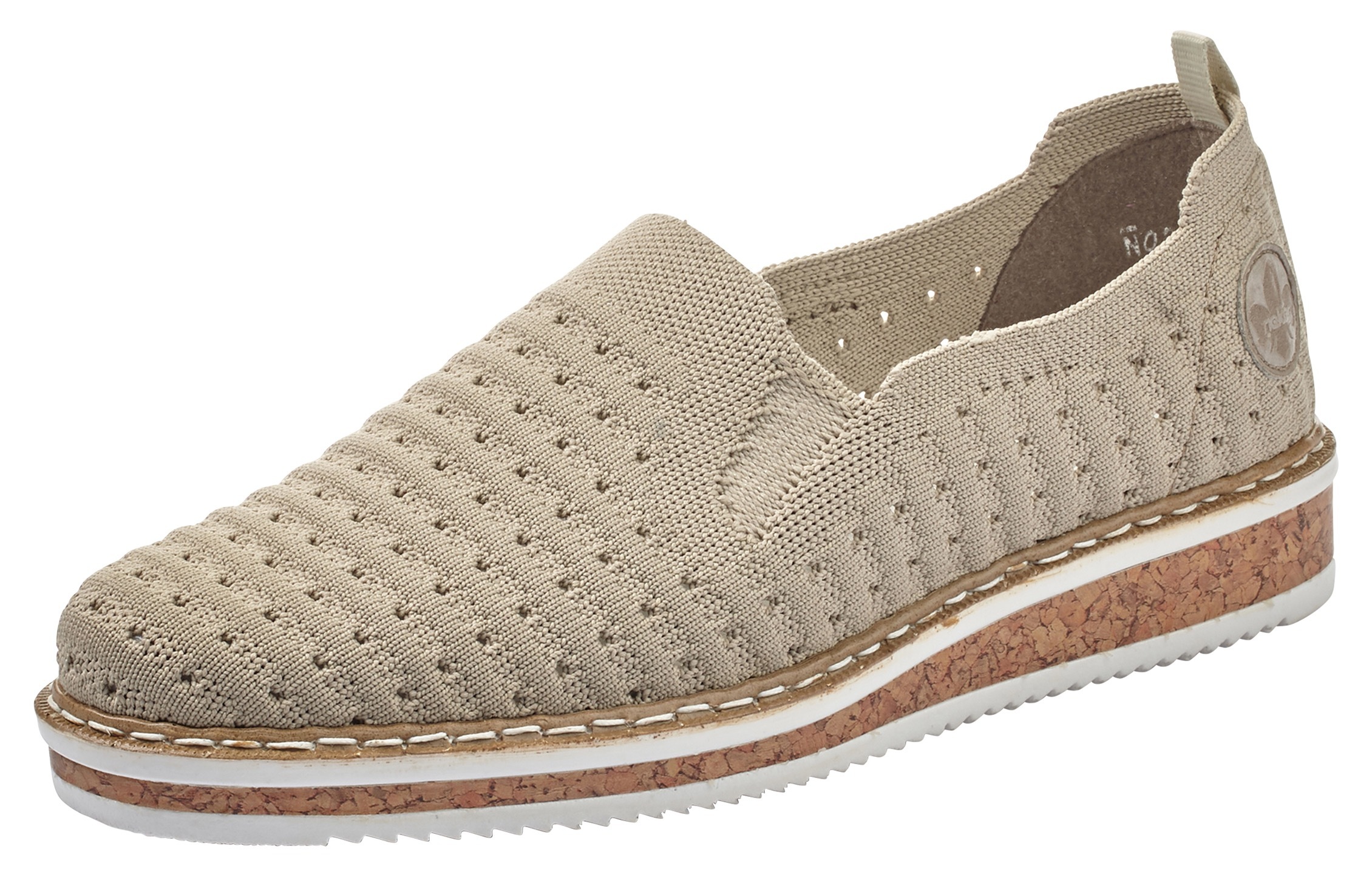 Rieker Slipper, in Strick-Optik