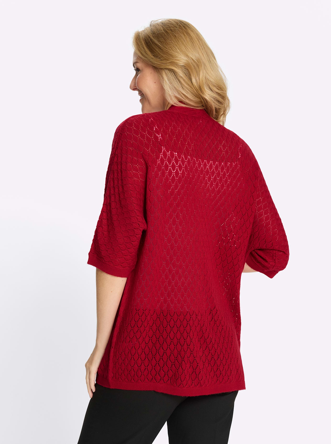 Classic Basics Ajourstrickjacke