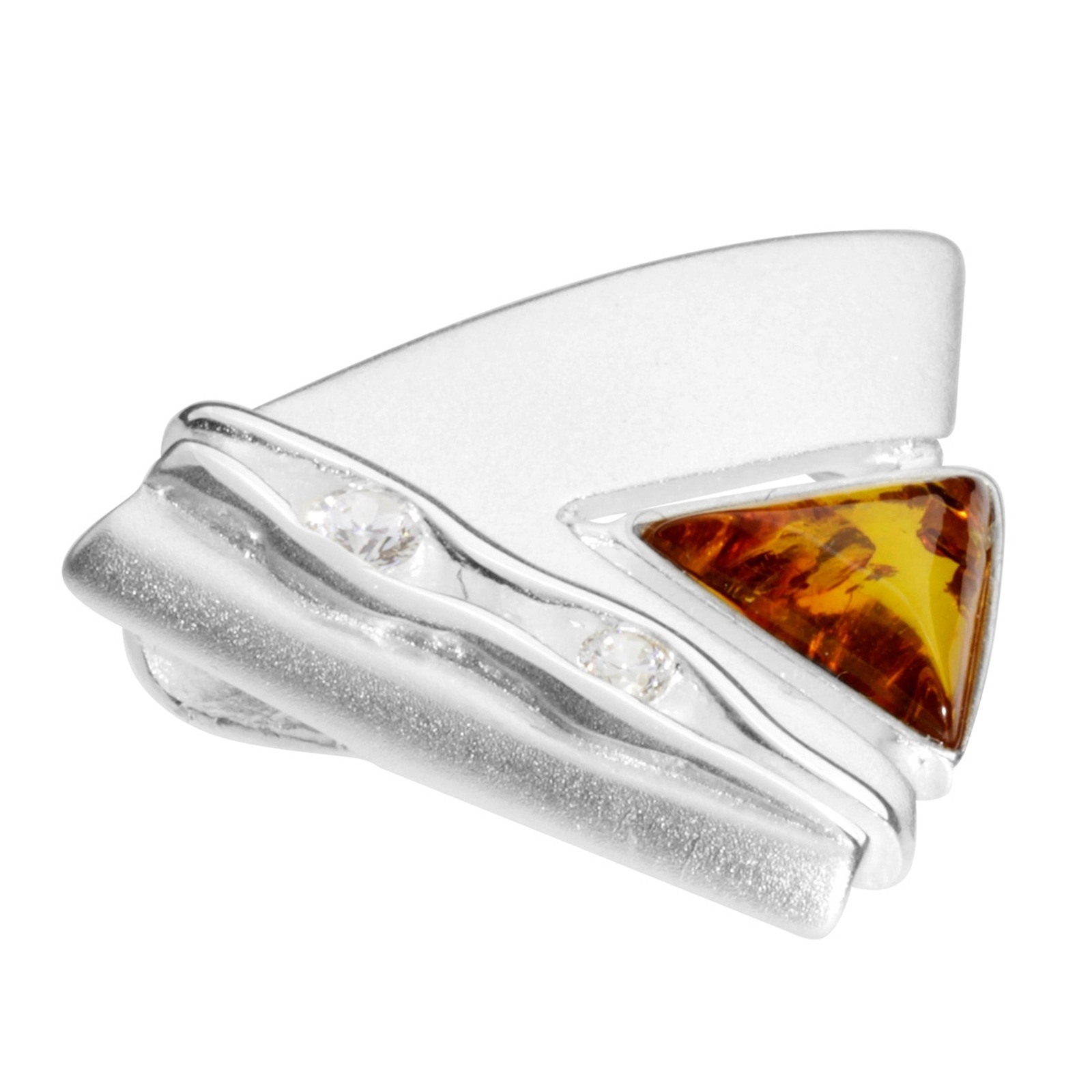 OSTSEE-SCHMUCK Kettenanhänger »- Gleiter-Benita - Silber 925/000 - Bernstein/Zirk.«