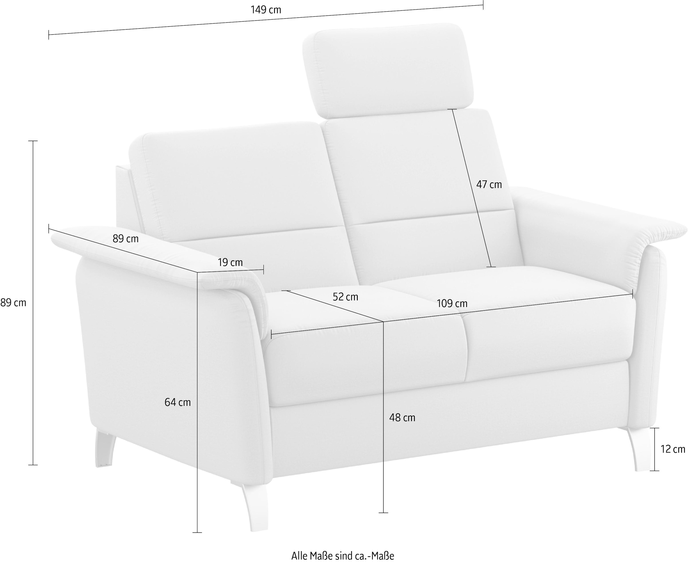 sit&more 2-Sitzer »Palmera«, Federkern-Polsterung, Steckvorrichtung für 2 Kopfstützen (optional)