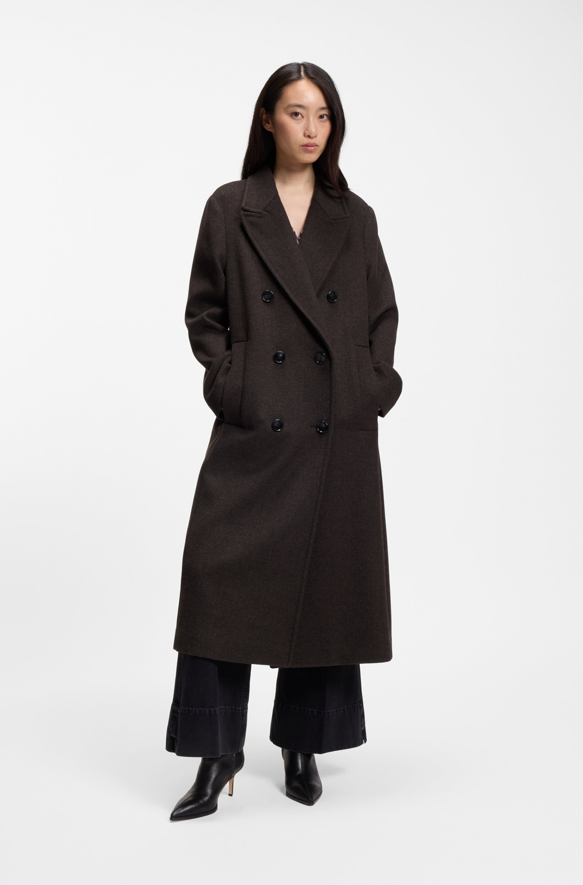 BOSS ORANGE Langmantel »Covalli Premium Damenmode« Relaxed Fit