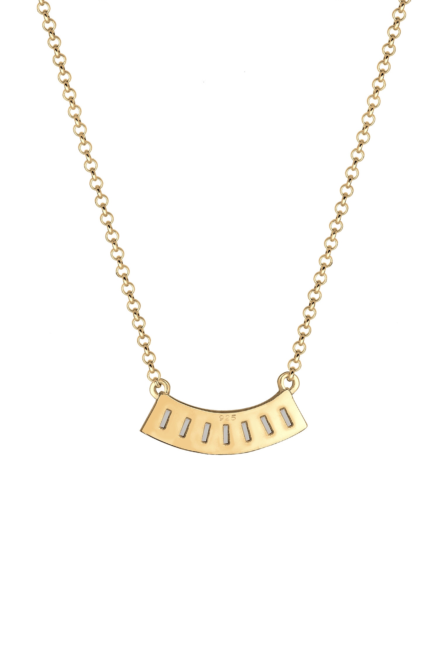 Elli Premium Silberkette »Halskette Layer Rechteck Geo Topas Edelstein 925er Silber«