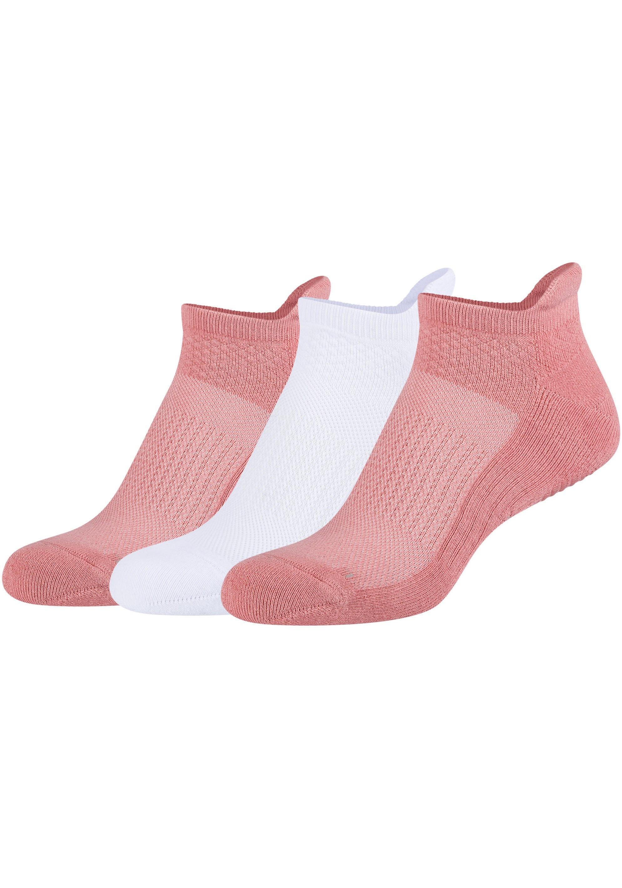 Camano Kurzsocken »function« 3 Paar tlg. mit verstärkter Ferse in rosa, Größe 35-38