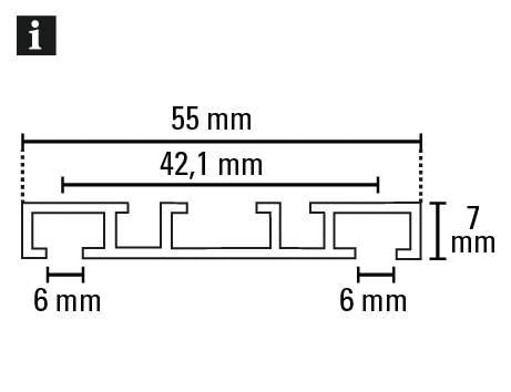 Vorhangschiene Fixmaß, Vorhangschiene, GARDINIA OTTO Aluminim- 3 bei läufig-läufig, Serie