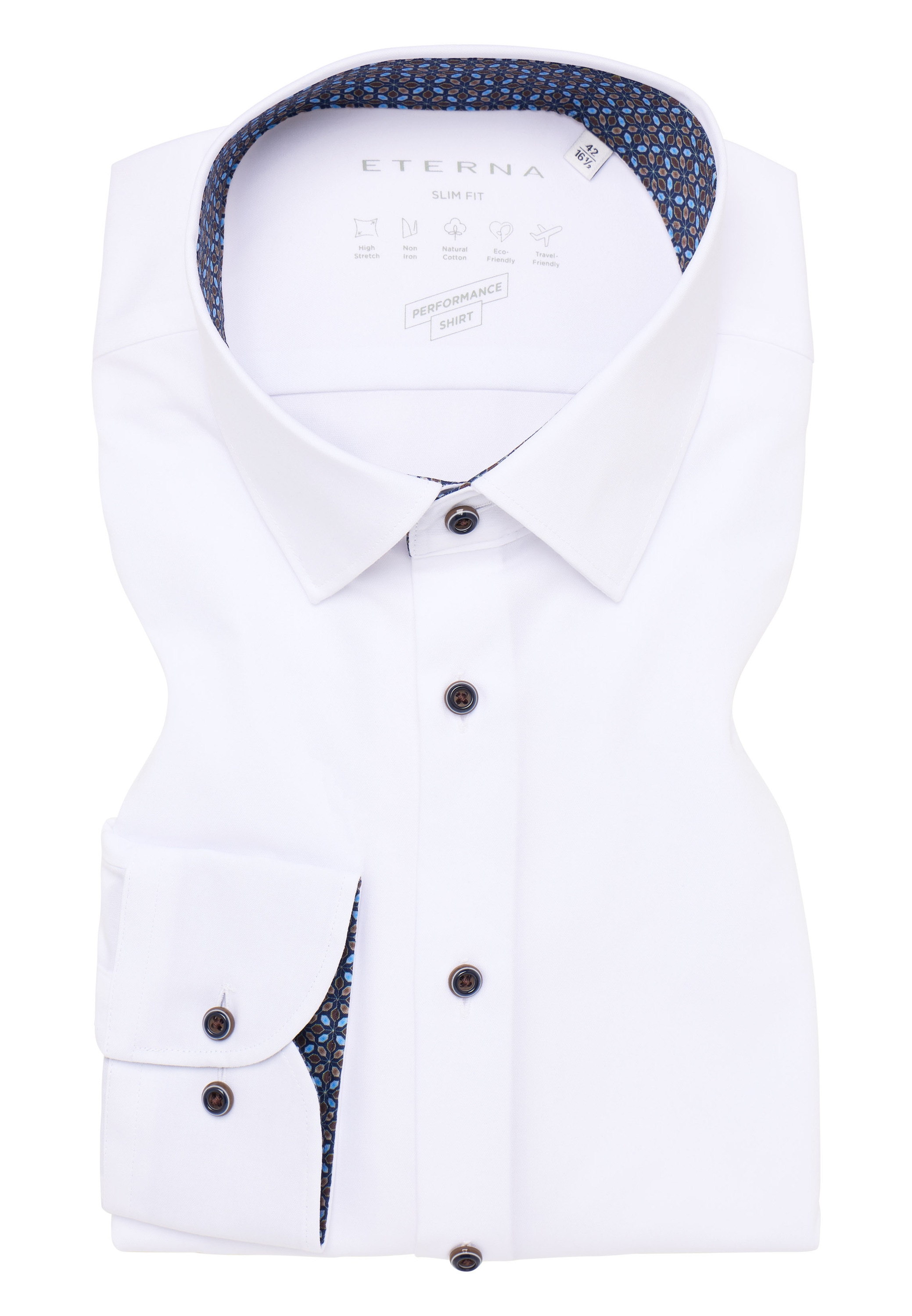 Eterna Langarmhemd »SLIM FIT«, NON IRON (bügelfrei)