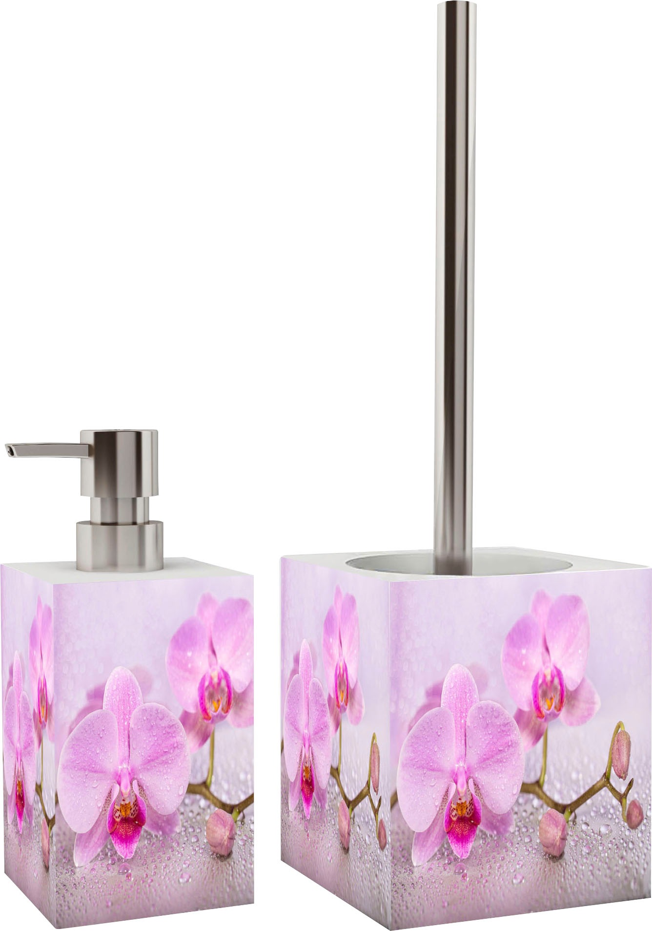 Sanilo Badaccessoire-Set »Blooming«, bei 2-teiliges Set Seifenspender OTTO kaufen WC-Bürste aus und