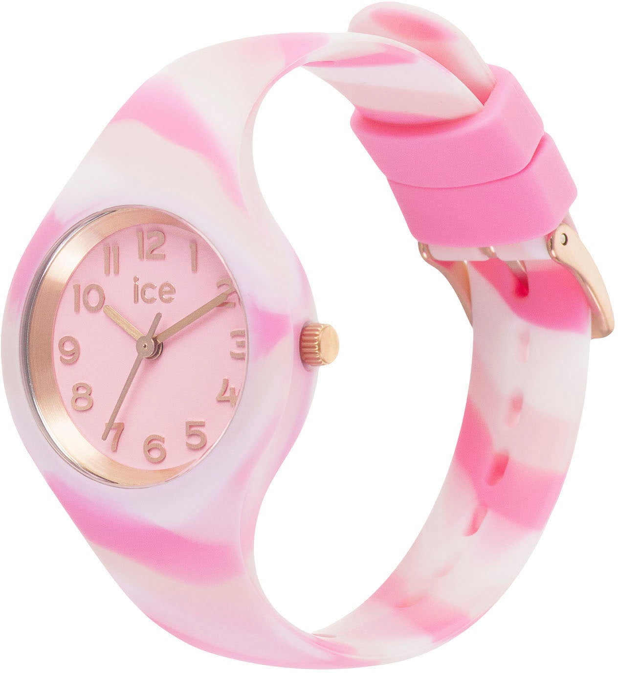 ice-watch Quarzuhr »ICE tie and dye - Pink shades - Extra-Small - 3H, 021011«, Armbanduhr, Kinderuhr, Lernuhr, Mädchen, Schulanfang, Geschenkidee