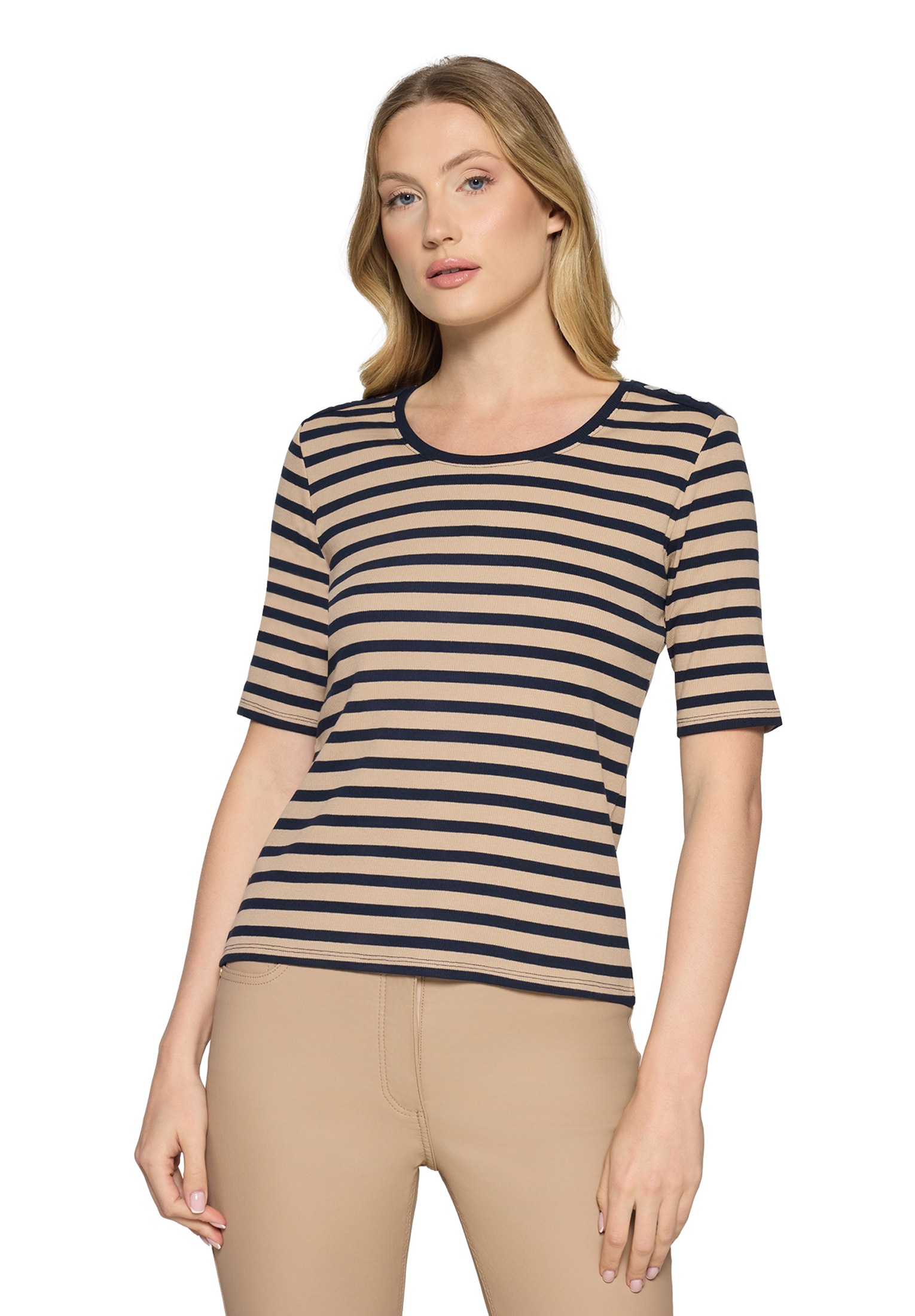 Betty Barclay Rundhalsshirt »Basic Shirt mit Rippenstruktur«