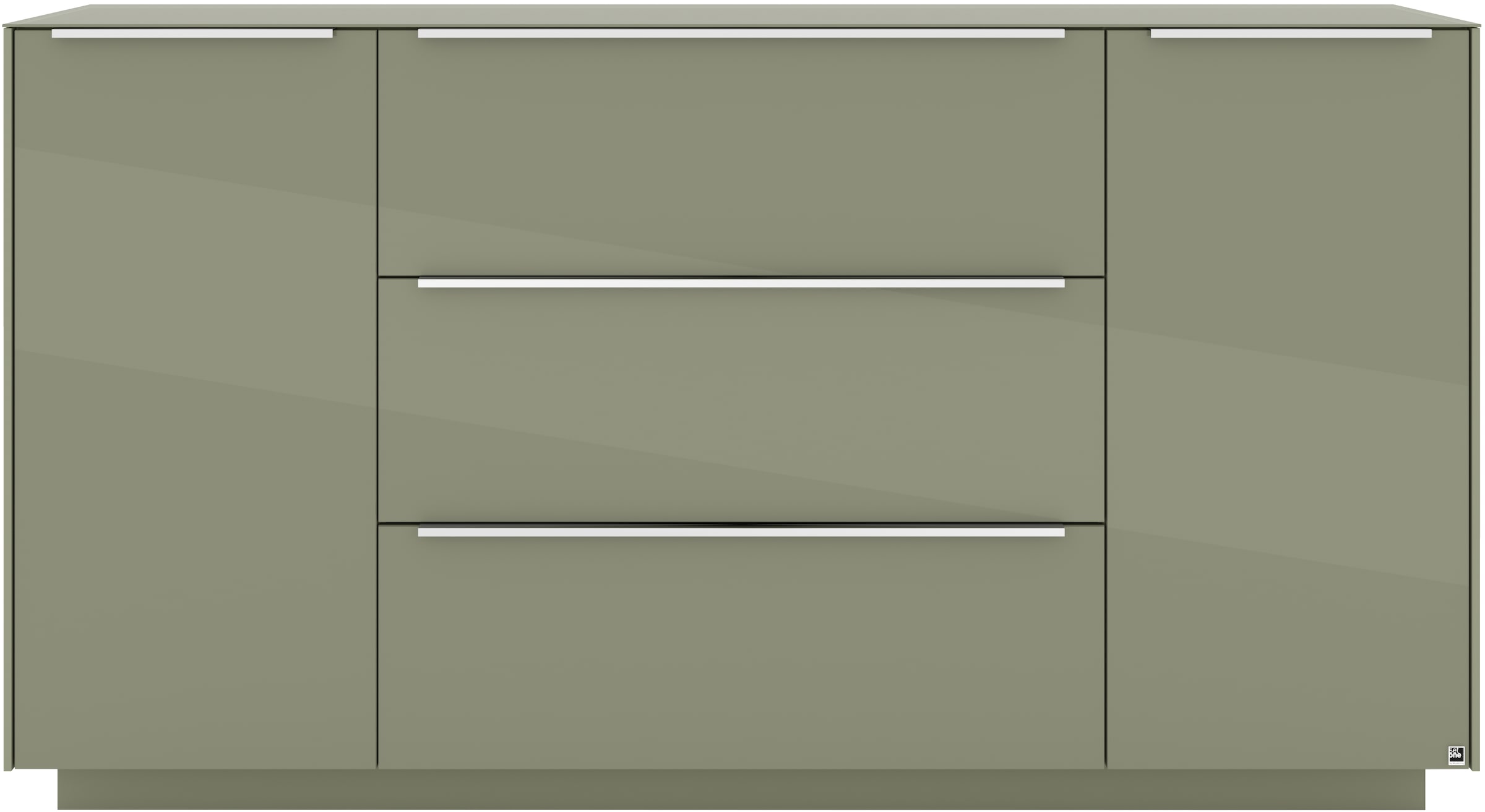 set one by Musterring Sideboard »Reno« 1 Stk. tlg. Mit Sockel in diversen Farben, 102 cm Höhe & Farbauswahl