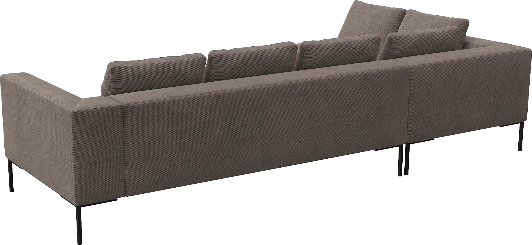FLEXLUX Ecksofa »Loano, superbequemer Sitzkomfort durch Kaltschaum im Sitz, L-Form«, modernes Sofa, frei im Raum stellbar, lose Kissen, hoher Fuß