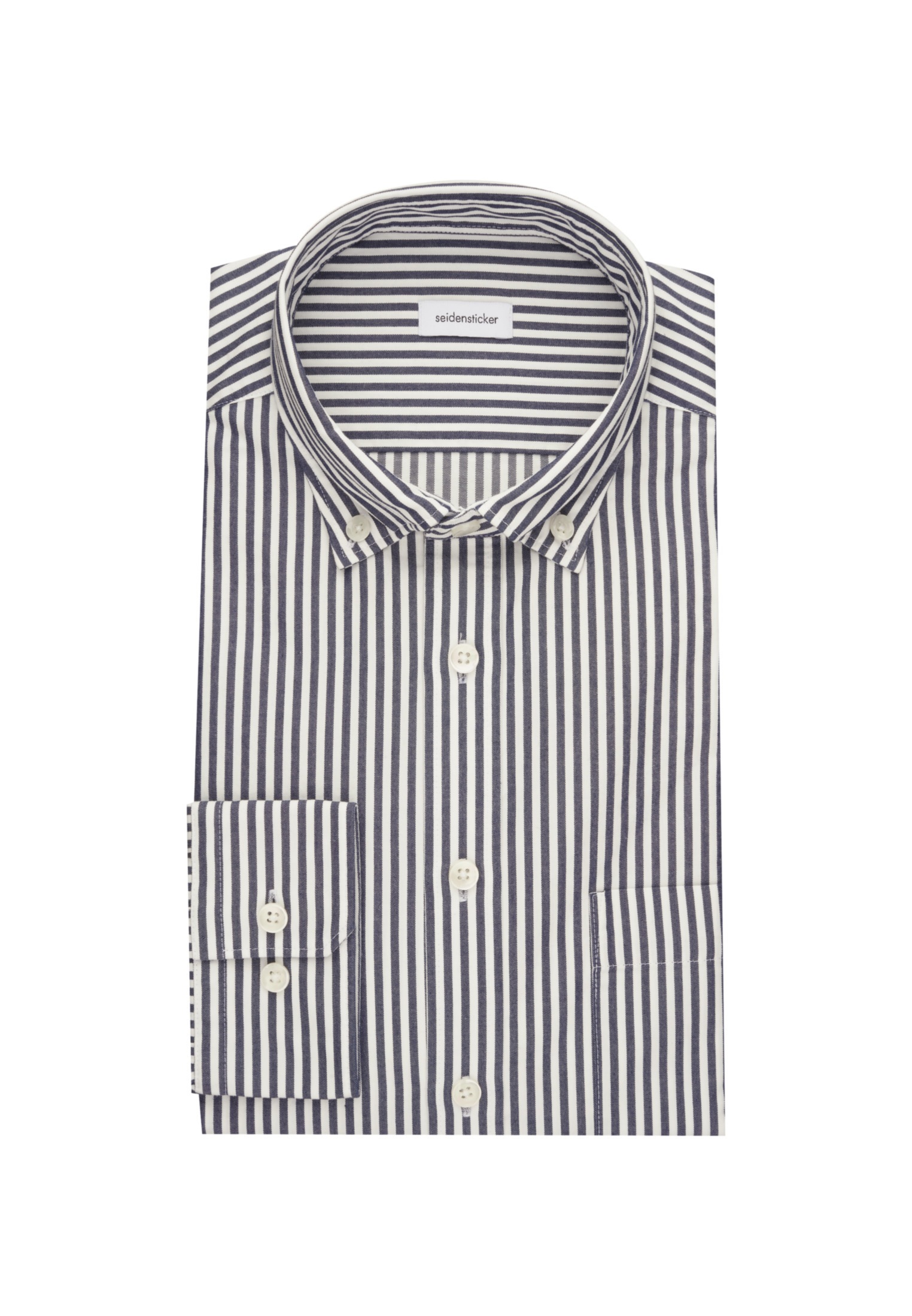 seidensticker Businesshemd »Schwarze Rose«, Regular Langarm Button-Down-Kragen Streifen