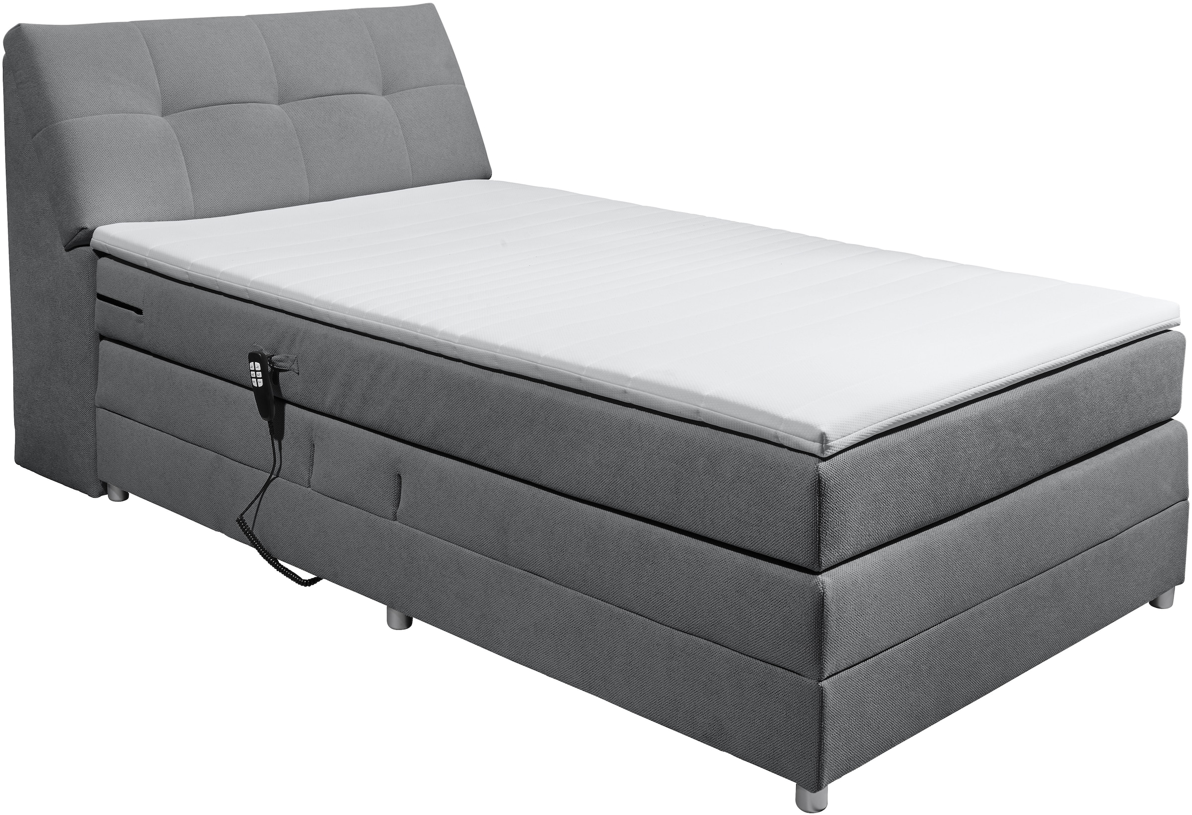 ED EXCITING DESIGN Boxspringbett »Toulouse«, inkl. Motor, inkl. Stauraum im Kopfteil