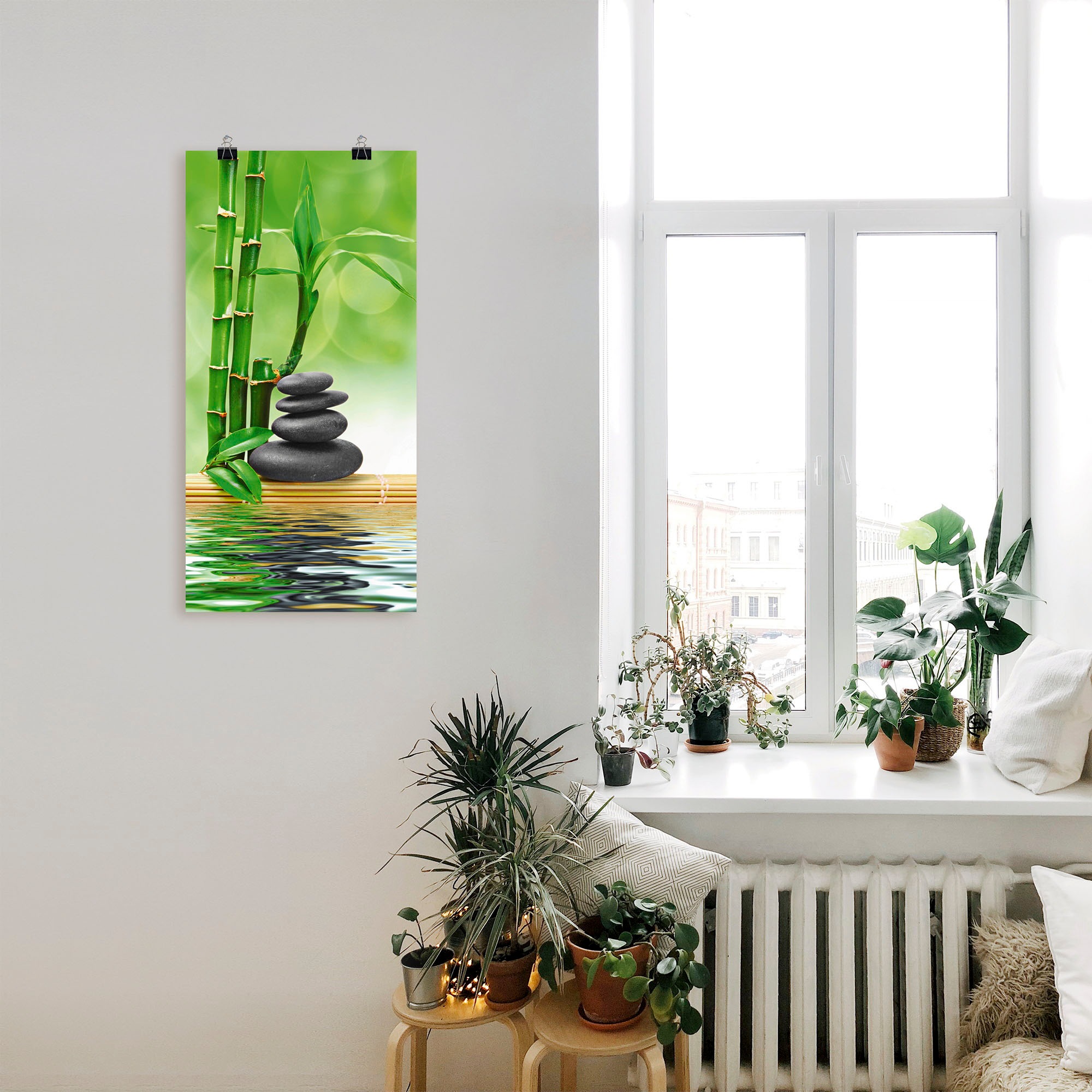 Artland Wandbild »Spa Konzept Zen Basaltsteine«, Zen, (1 St.), als Leinwandbild, Poster, Wandaufkleber in verschied. Größen