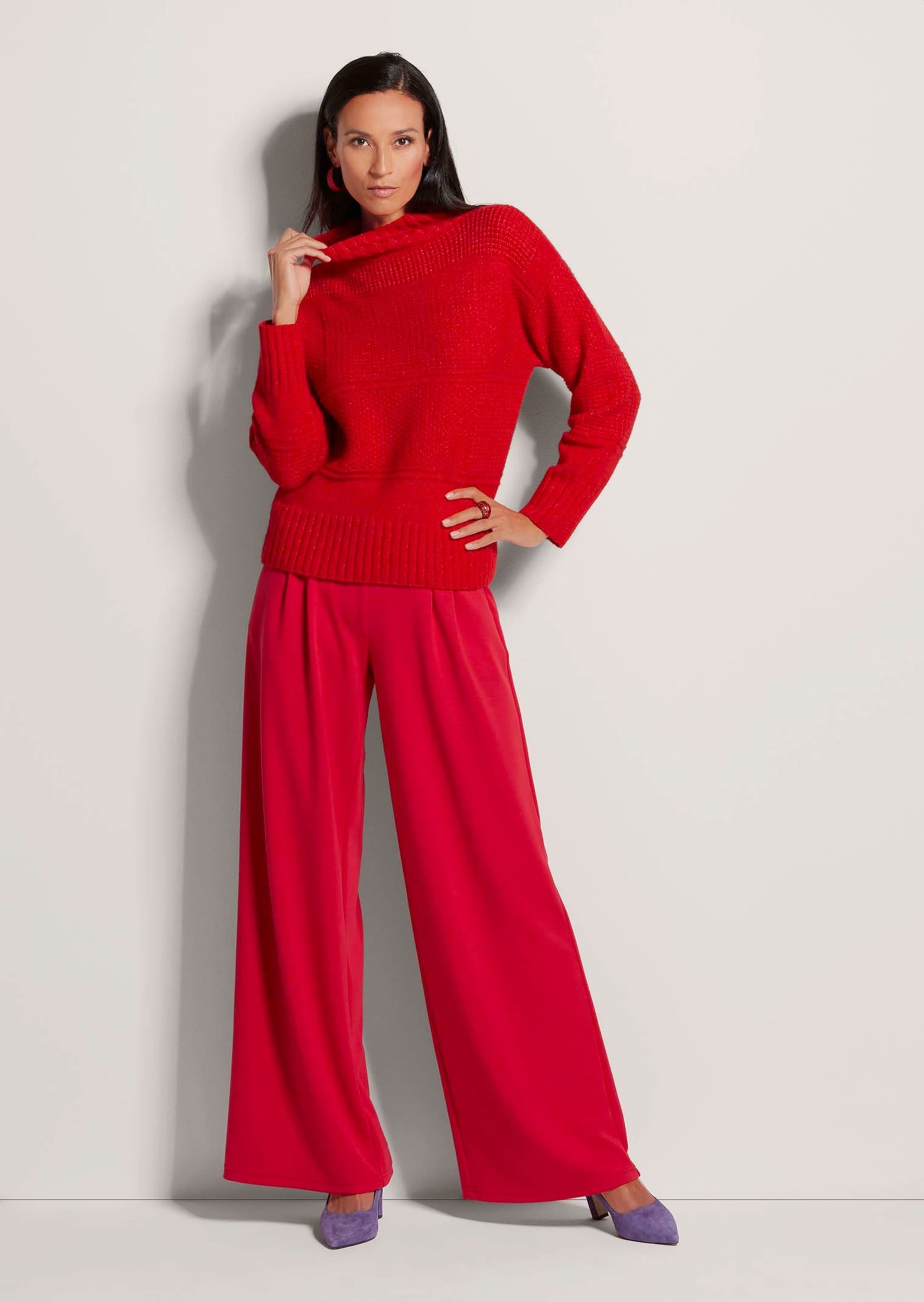 MADELEINE Longpullover »Pullover Stehkragen-Pullover«