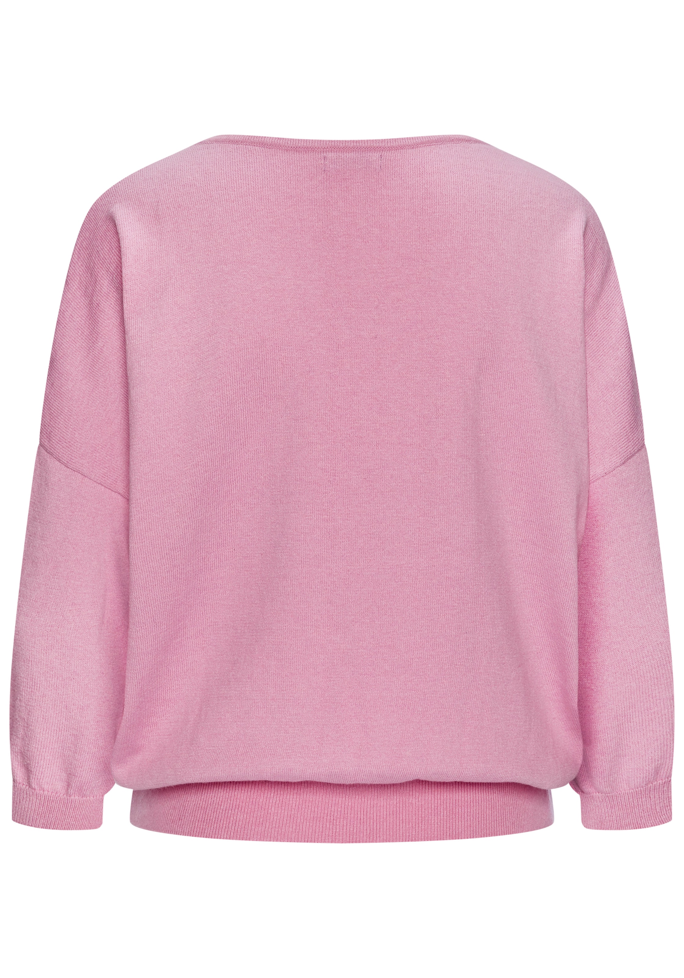 Vivance Fledermauspullover aus weicher Feinstrickqualität, mit V-Ausschnitt und lockerer Passform