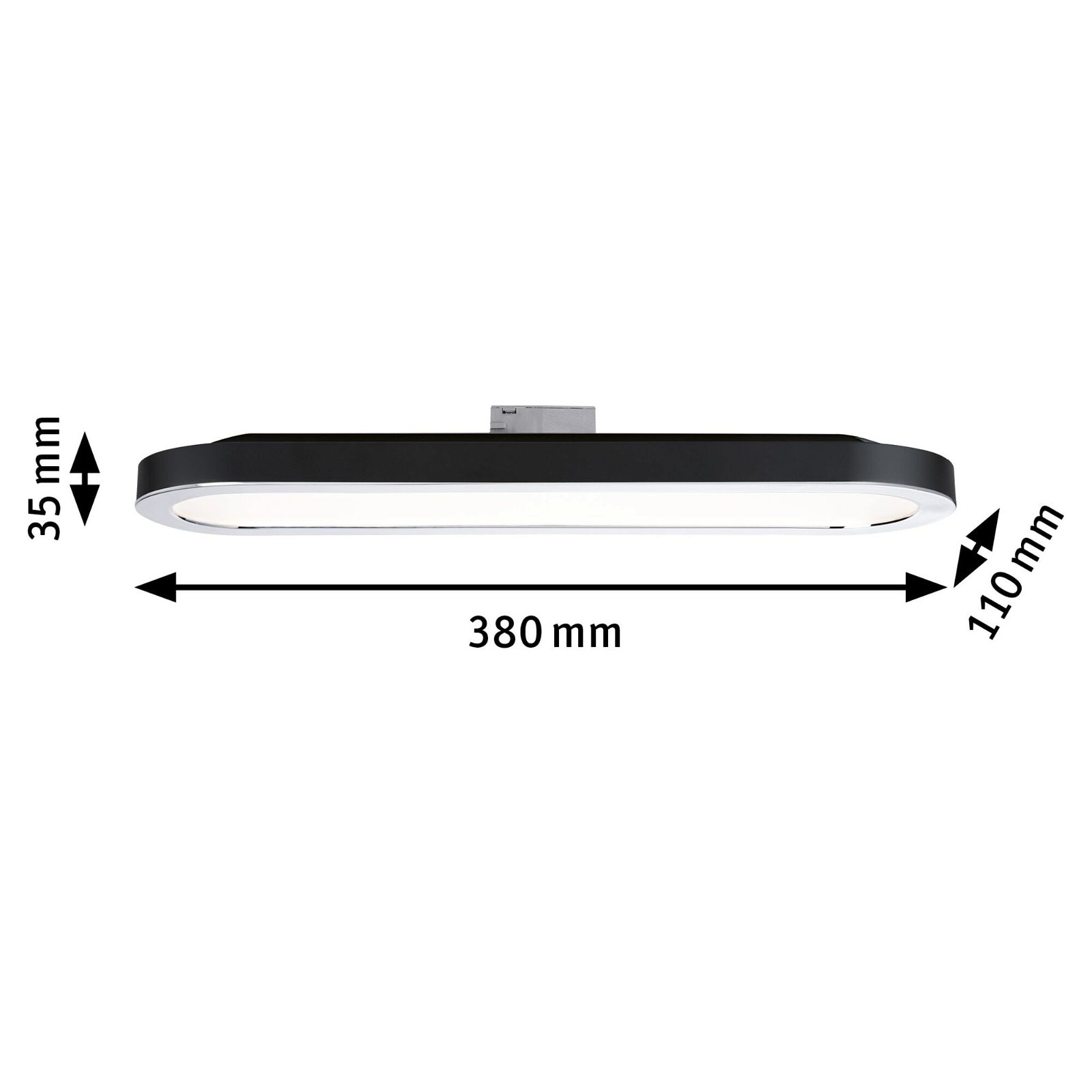 Paulmann Schienensystem-Leuchten »URail Panel Loop 480lm 7W 2700K 230V Chrom matt, Chrom 7W«, (1 tlg.), Einzelspot, dimmbar