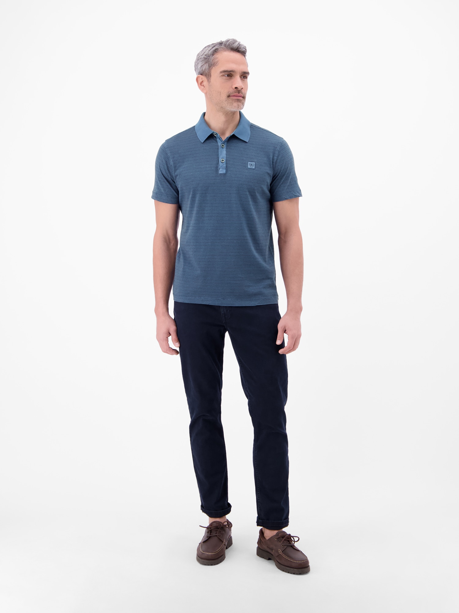 LERROS Poloshirt »Poloshirt mit Fineliner-Optik, 100 % Baumwolle«