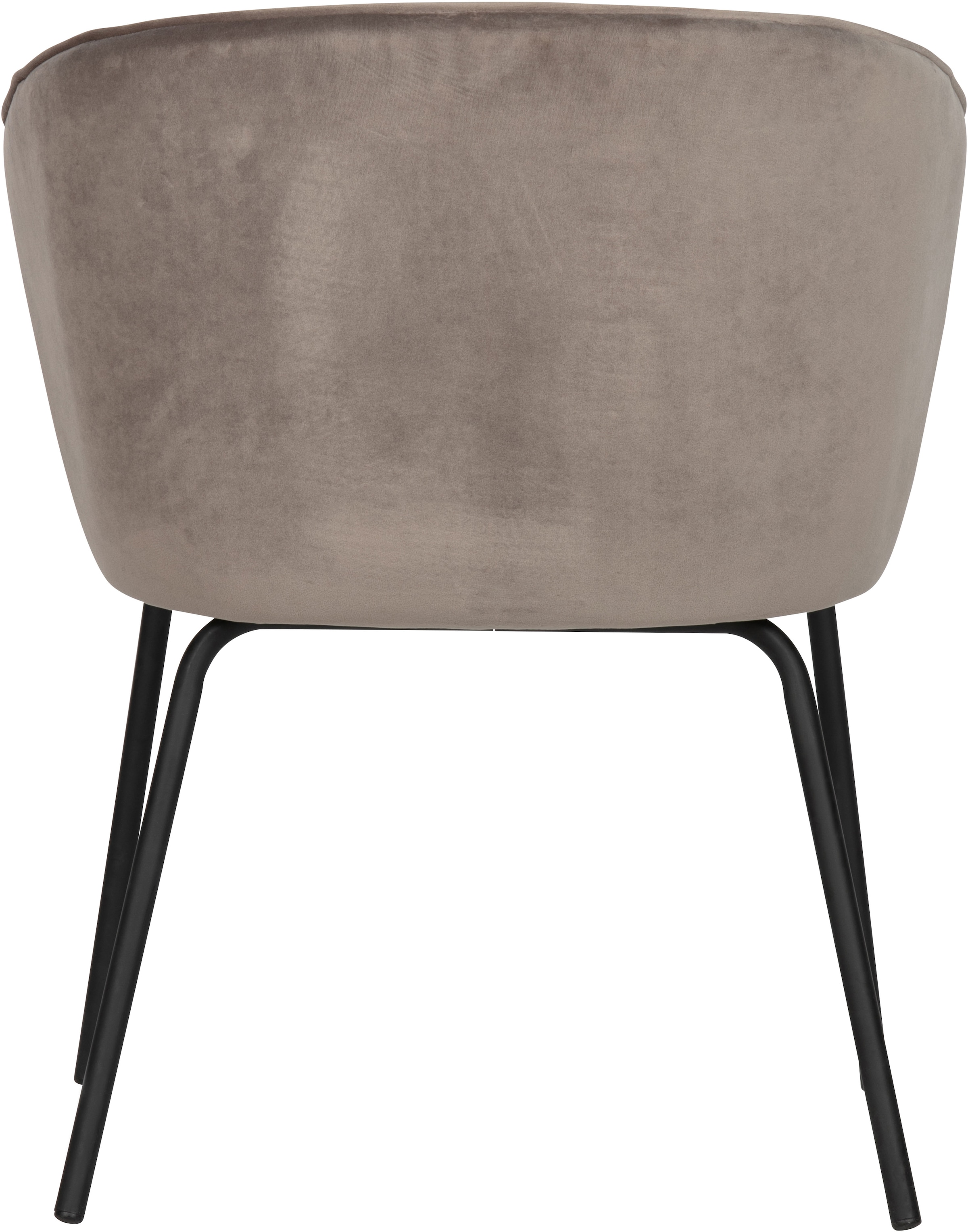 WOOOD Esszimmerstuhl »Admit Bezug mit Metallgestell und runde Formen H 78 x B 60 x T 58 cm« (Set) 2 Stk.(Set, 2 St) Velvet, Tragkraft 150 kg, schwarzen Beinen, pfleigleicht