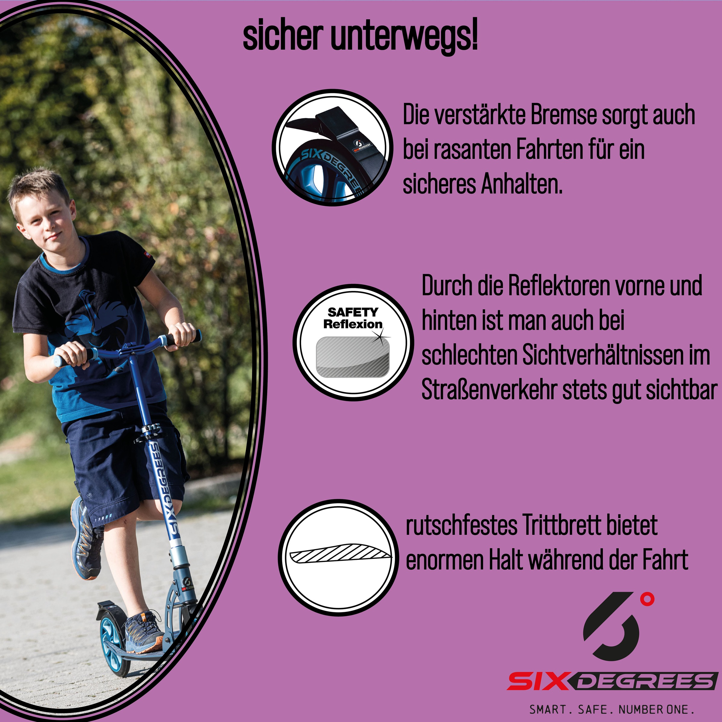 Six Degrees Scooter »Aluminium Scooter Junior 145 mm«