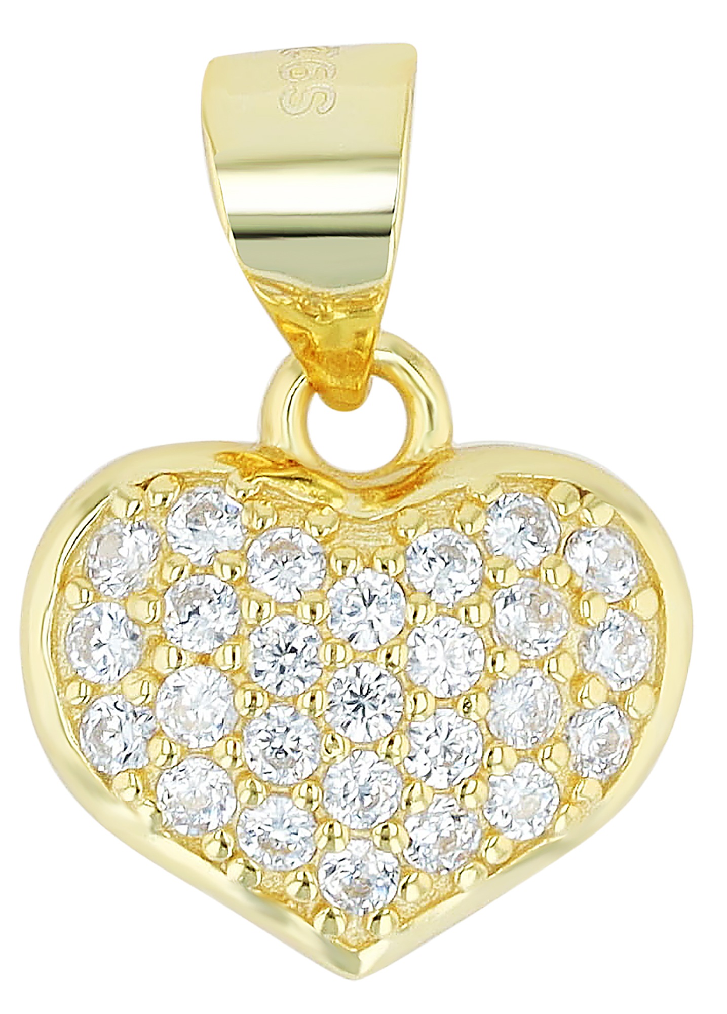 Adelia´s Herzanhänger »Damen Anhänger ¿ Herz Herzanhänger aus 925 Silber mit Zirkonia«