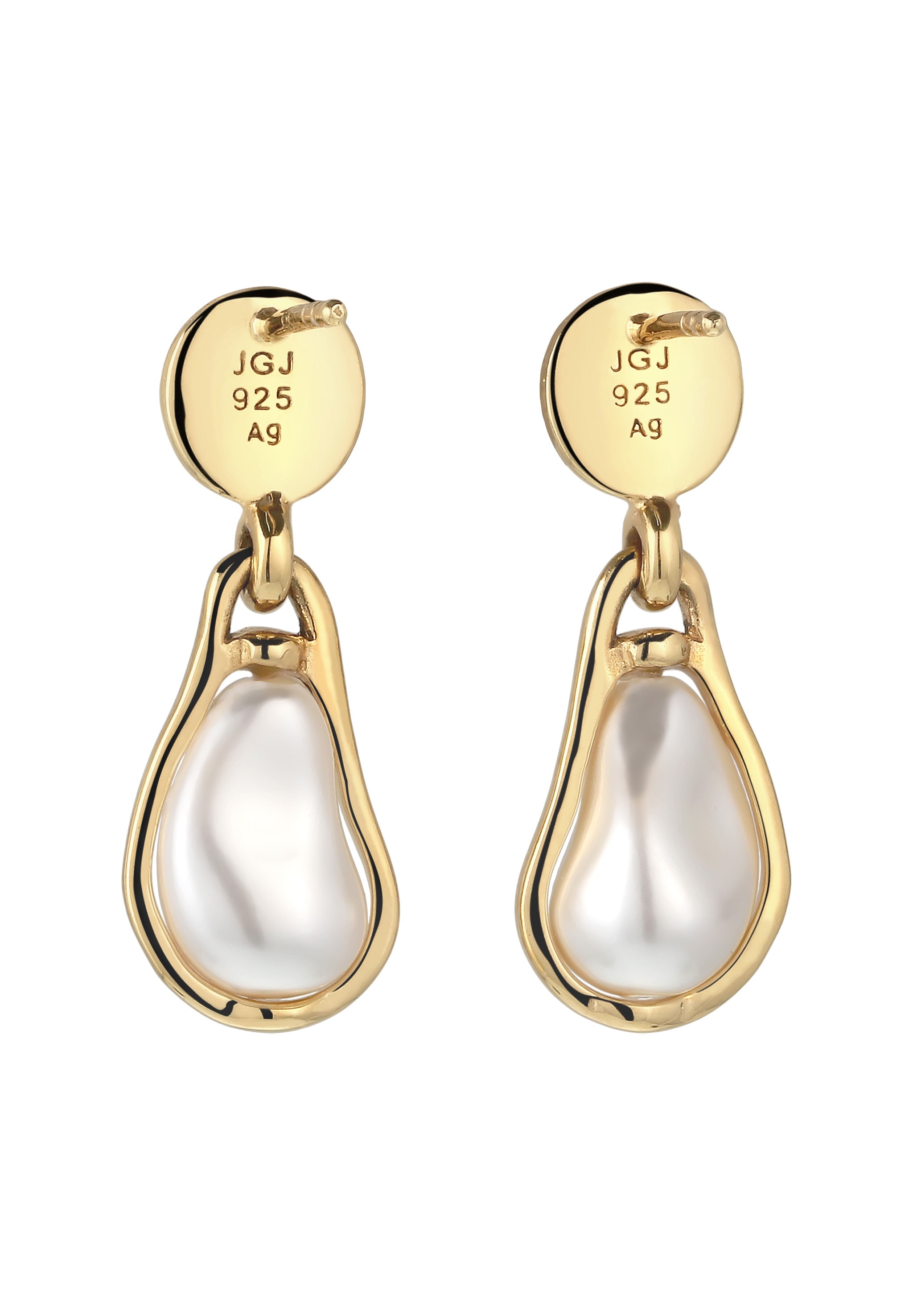 Elli Paar Ohrstecker »Ohrringe Ohrstecker Kreis mit Perlen von Swarovski(R) 925 Sterling Silber«