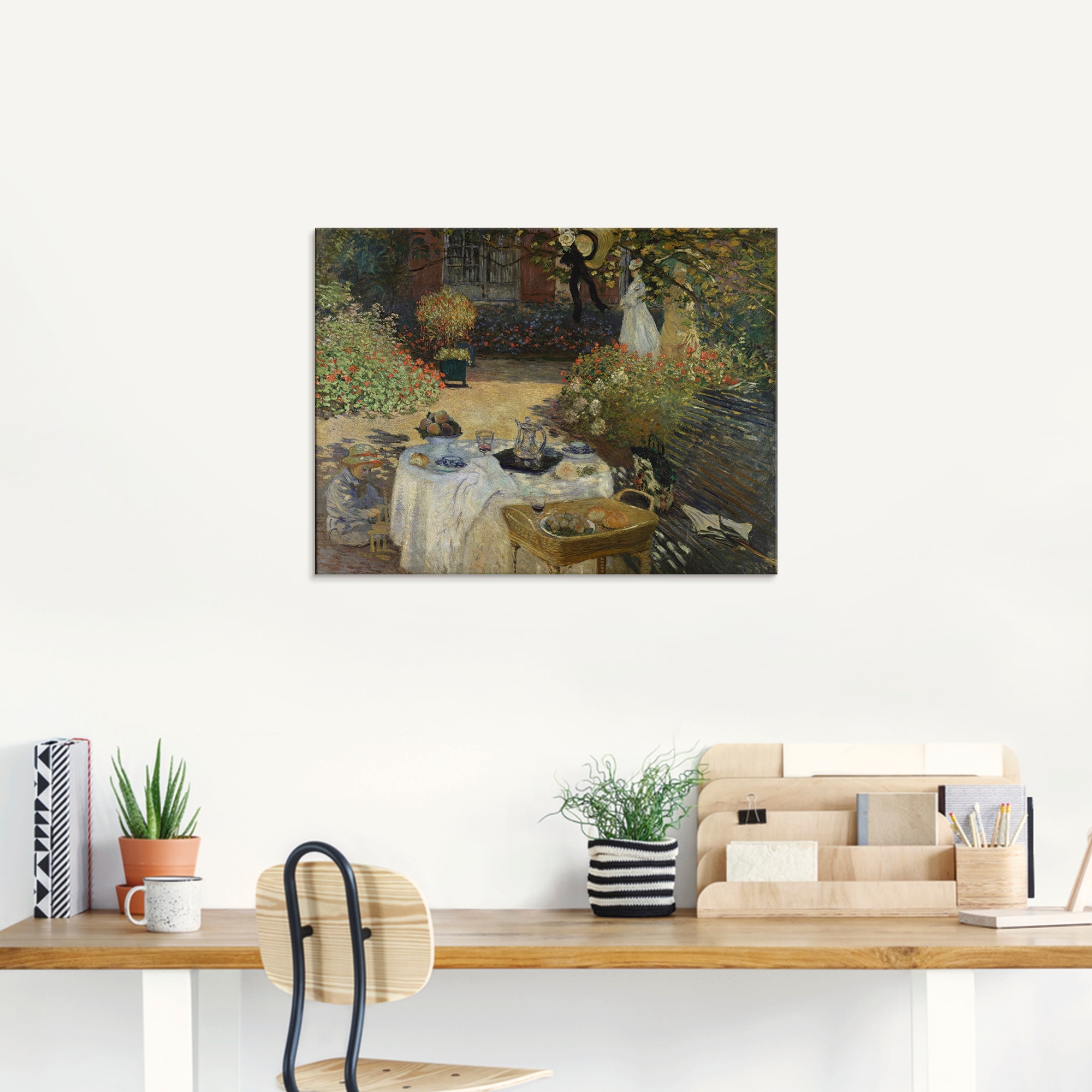 Artland Glasbild »Im Garten Claude Monets in Argenteuil«, Garten, (1 St.), in verschiedenen Größen