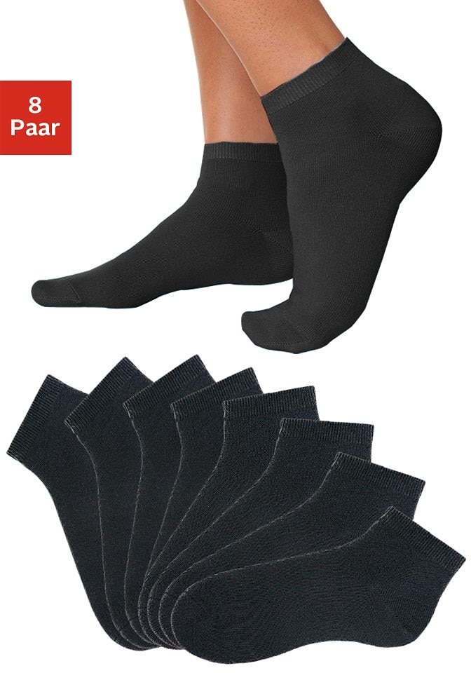 Go in Kurzsocken, (Set, 8 Paar), uni in Basic Farben im OTTO Online Shop