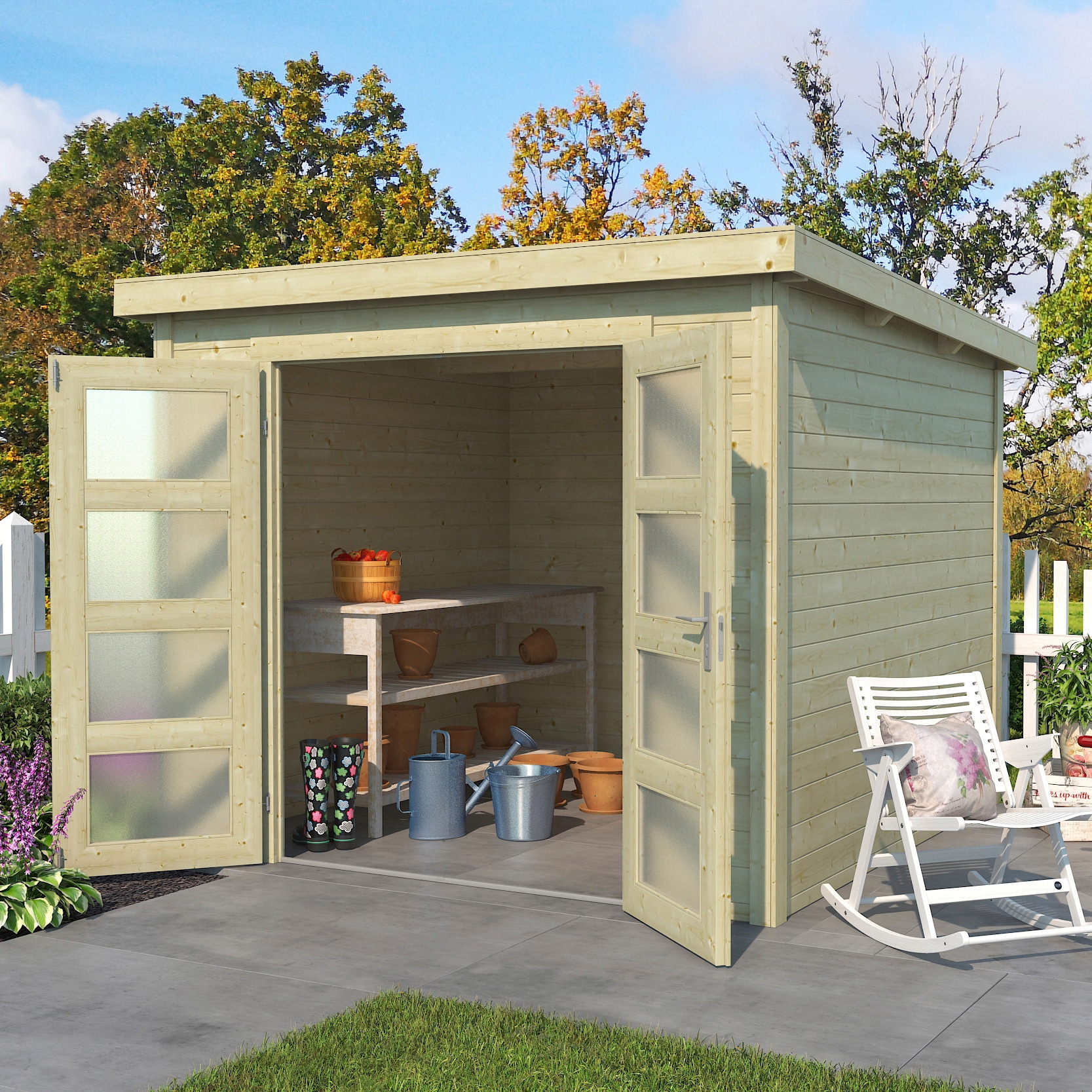 Lasita Maja Gartenhaus »Zambezi 5« in beige