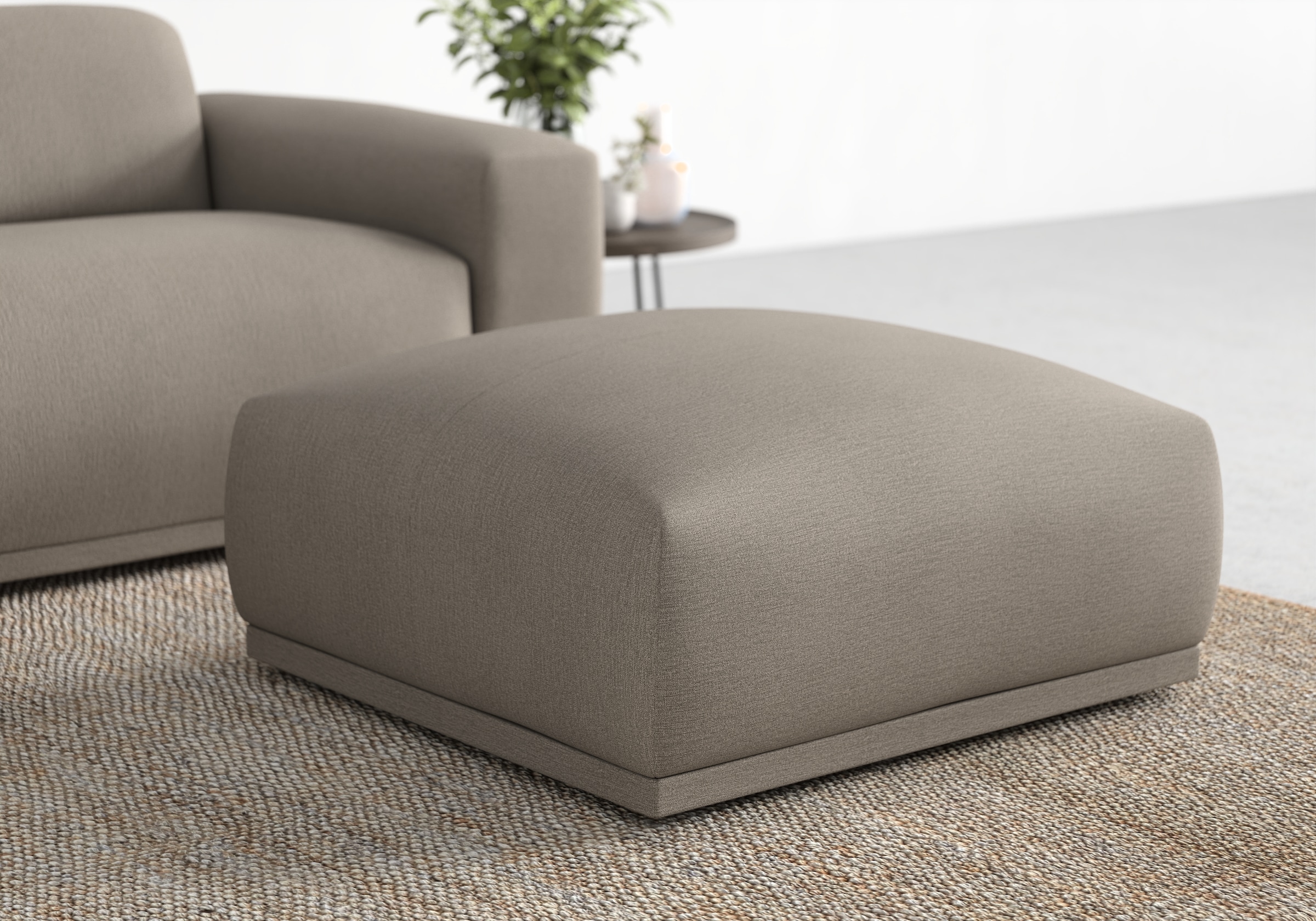 TRENDMANUFAKTUR Hocker »Braga, mit hochwertigem Kaltschaum, quadratisch, in Cord erhältlich«, (1 St.), moderner Polsterhocker, 85/42/85 cm (B/H/T)