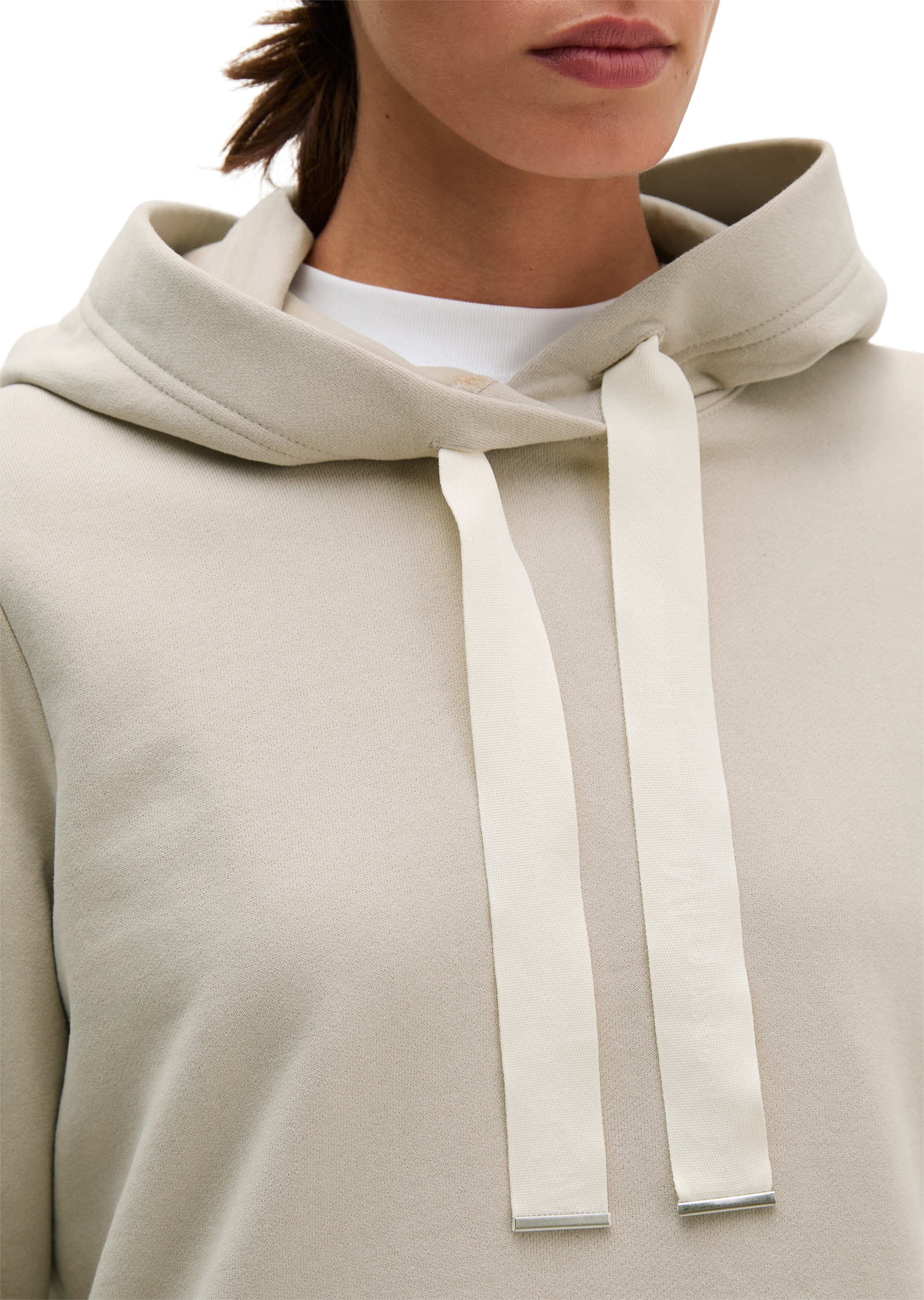 Marc O'Polo Hoodie , relaxed mit gepeachter Oberfläche
