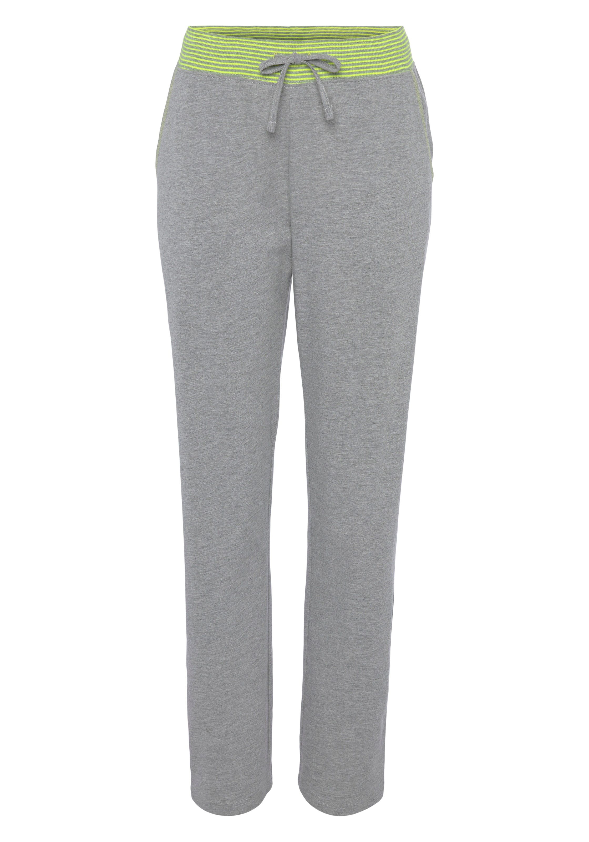 Vivance Dreams Pyjama, (2 tlg.), mit dekorativen Flatlock-Nähten in Neonfarben