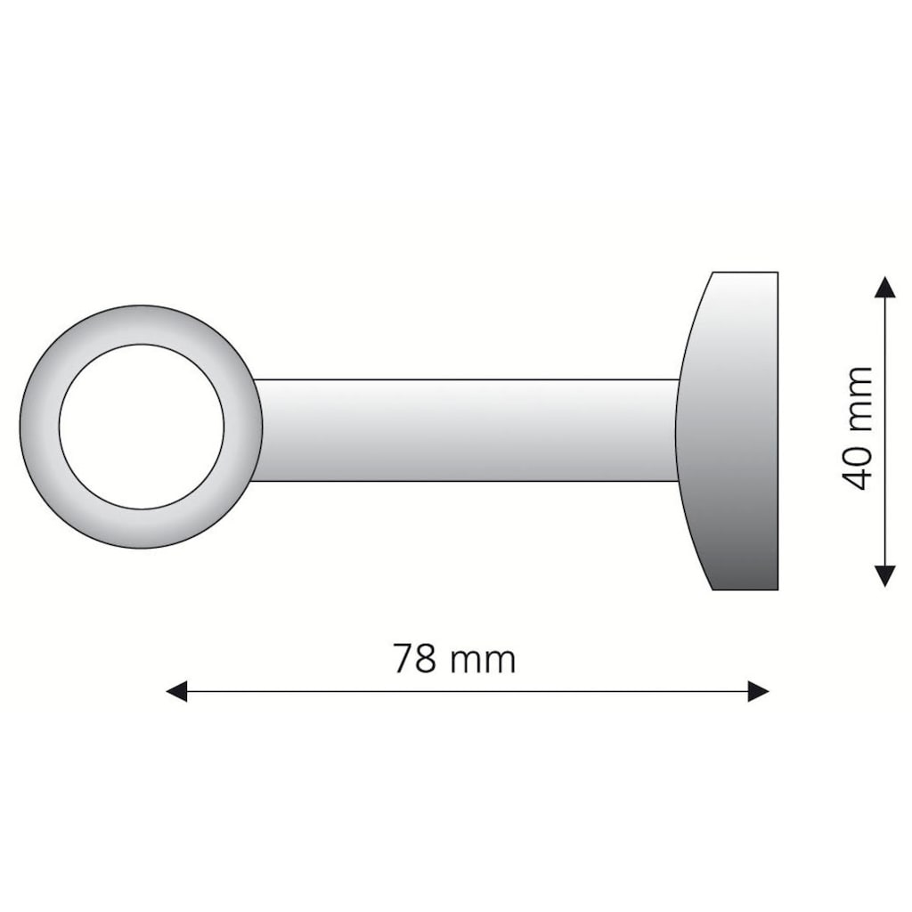 Liedeco Gardinenstangenhalter »Träger, Wandhalter 1-läufig "Esperanca" für 16 mm Stangen«, (1 St.)