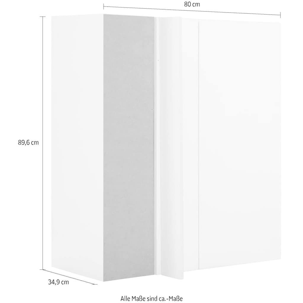 OPTIFIT Eckhängeschrank »Elga«, mit Soft-Close-Funktion und Metallgriff, Breite 80 cm