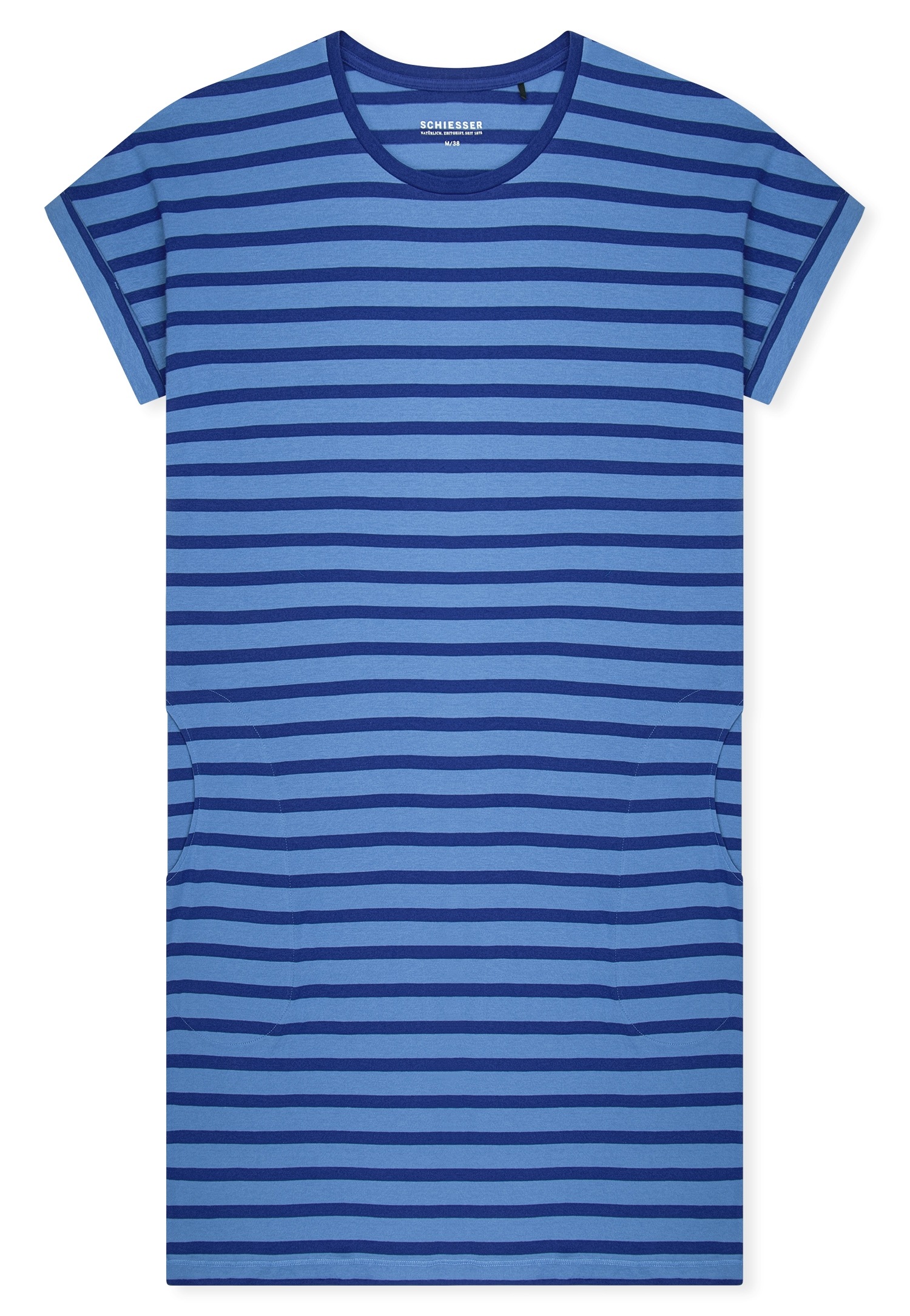 Schiesser Nachthemd »Casual Essentials« Seitennahttaschen mit garngefärbten Streifen und sportlichen Taschen