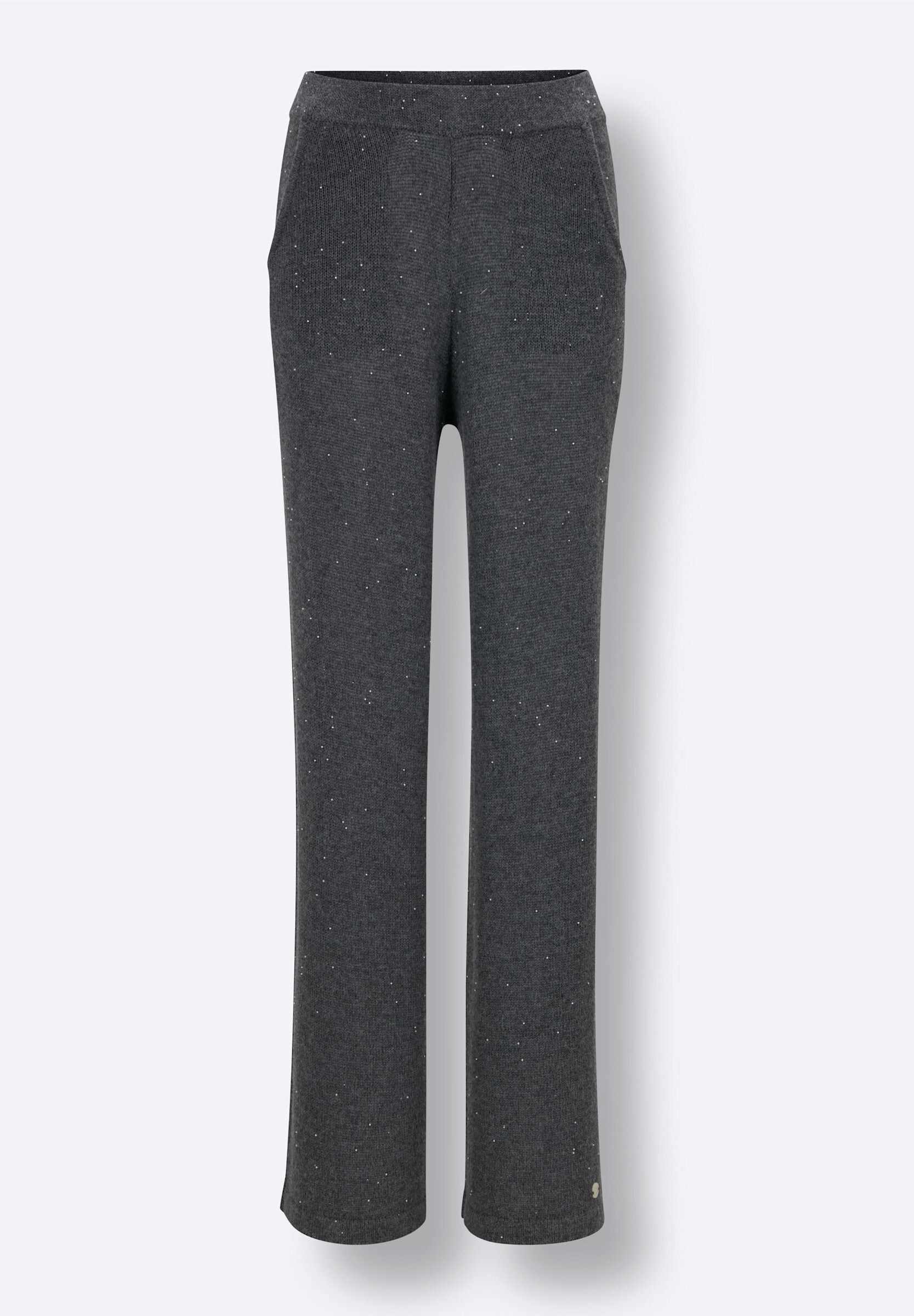 creation L Schlupfhose »Kaschmir-Woll-Strickhose Strickhose mit Zierperlen«