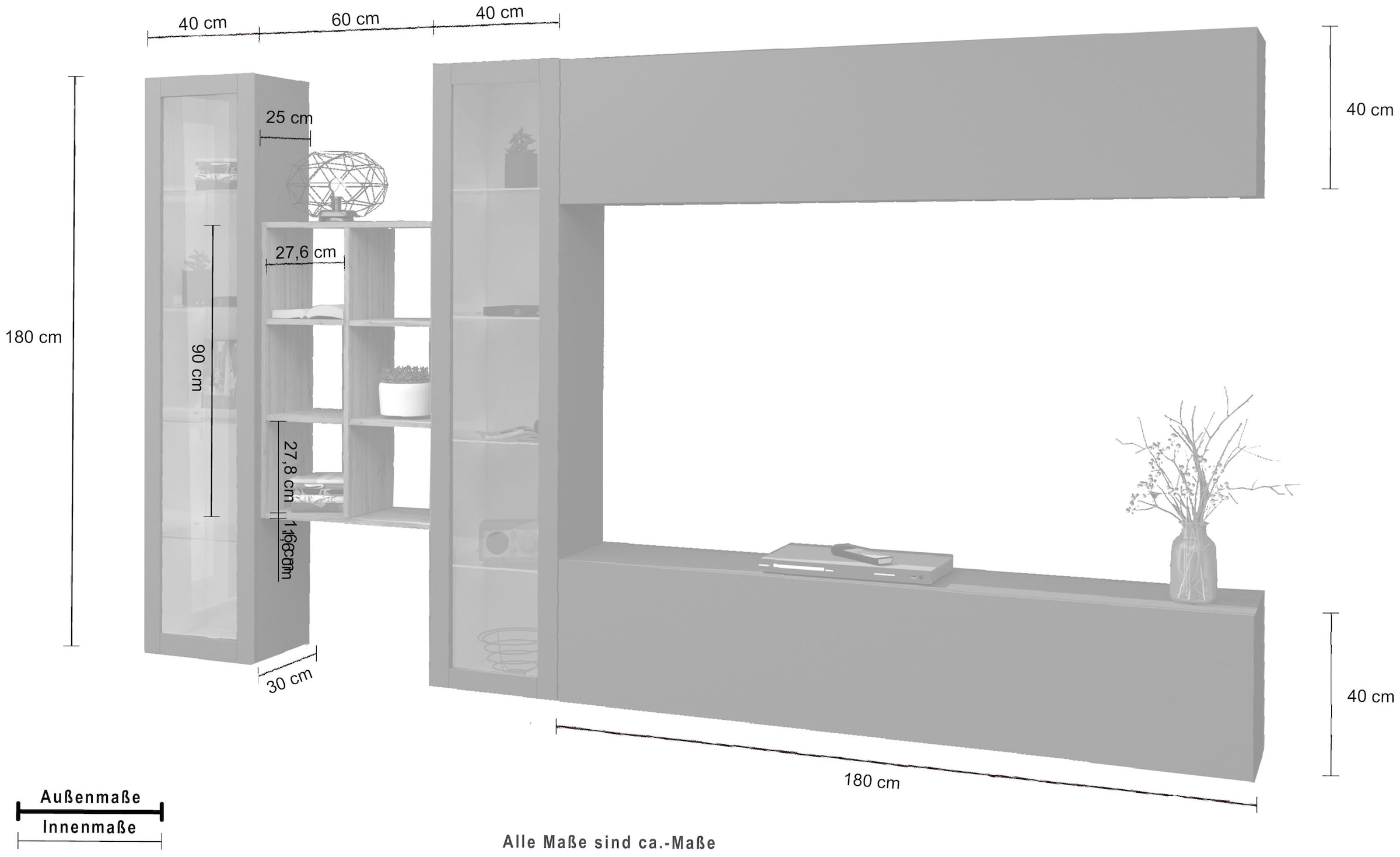 INOSIGN Wohnwand »Maruska« 1 Stk. tlg.